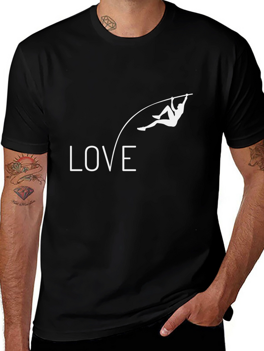 Love Pole Vaulting Black T-Shirt
