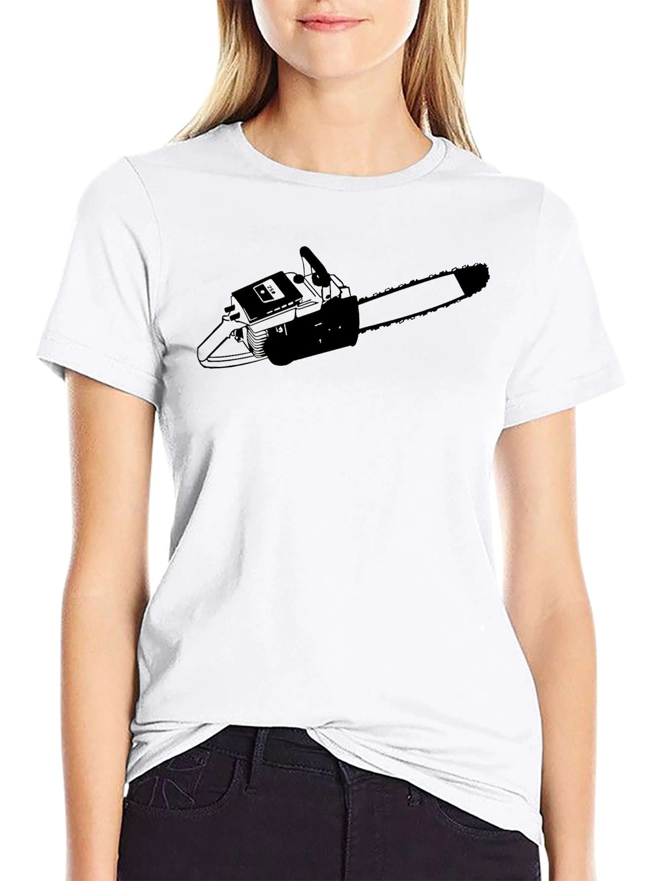 Chainsaw Graphic Tee - Edgy Style