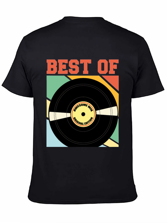 Best Of Awesome Mix Vinyl Record Retro Tee