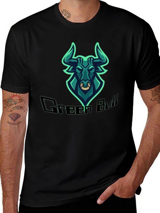 Green Bull Graphic Tee - Mens Black T-Shirt
