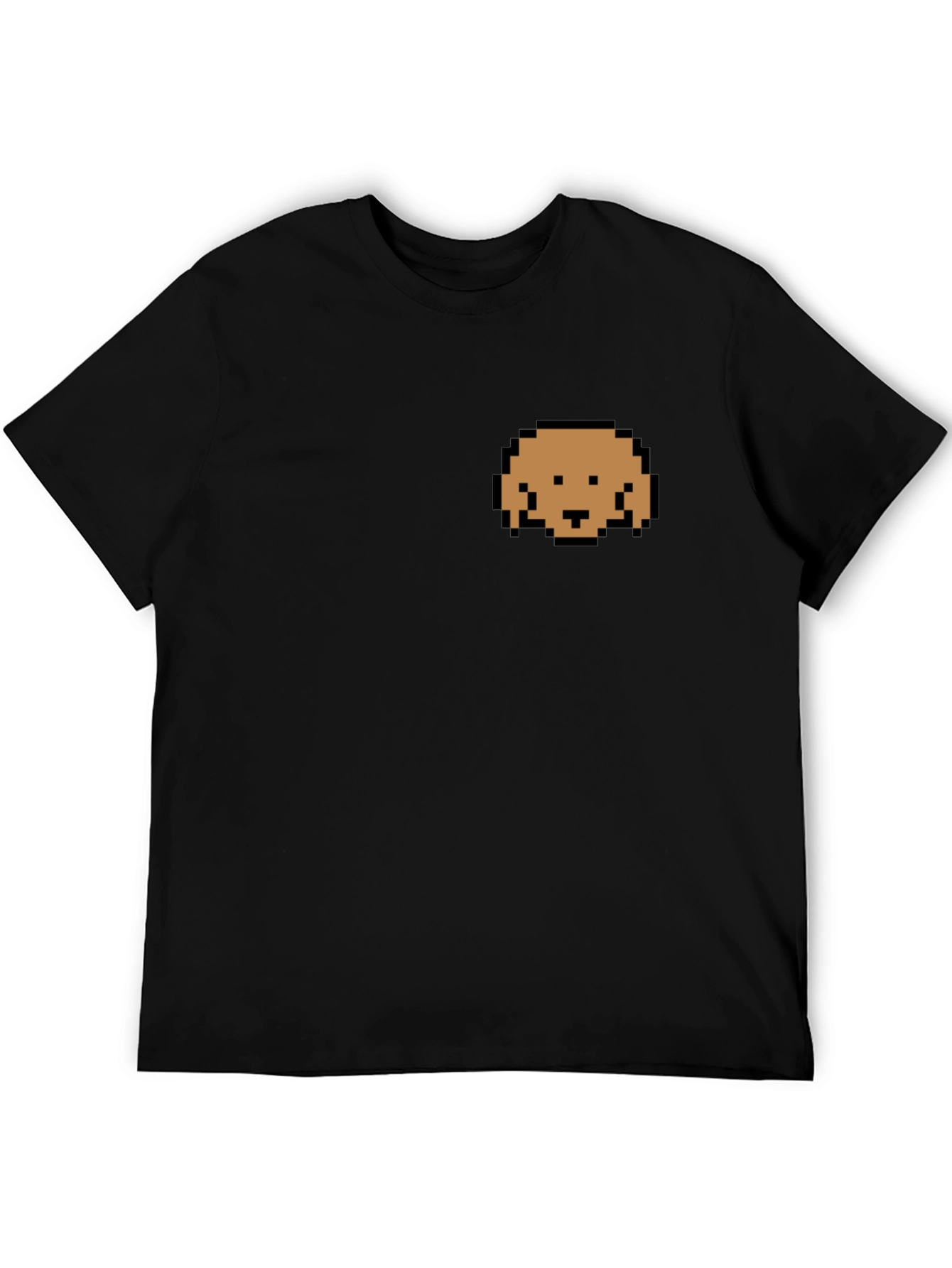 Pixel Dog Graphic Black T-Shirt - Casual Comfort