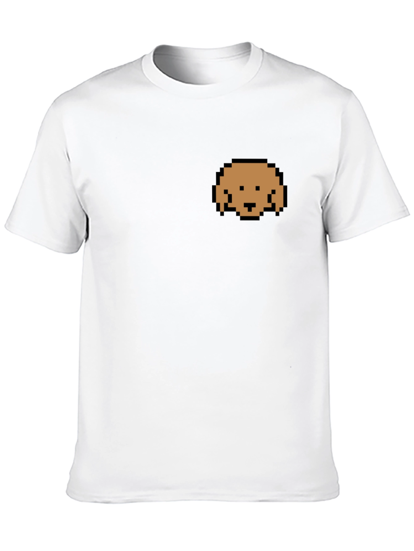 Pixel Dog Graphic Black T-Shirt - Casual Comfort