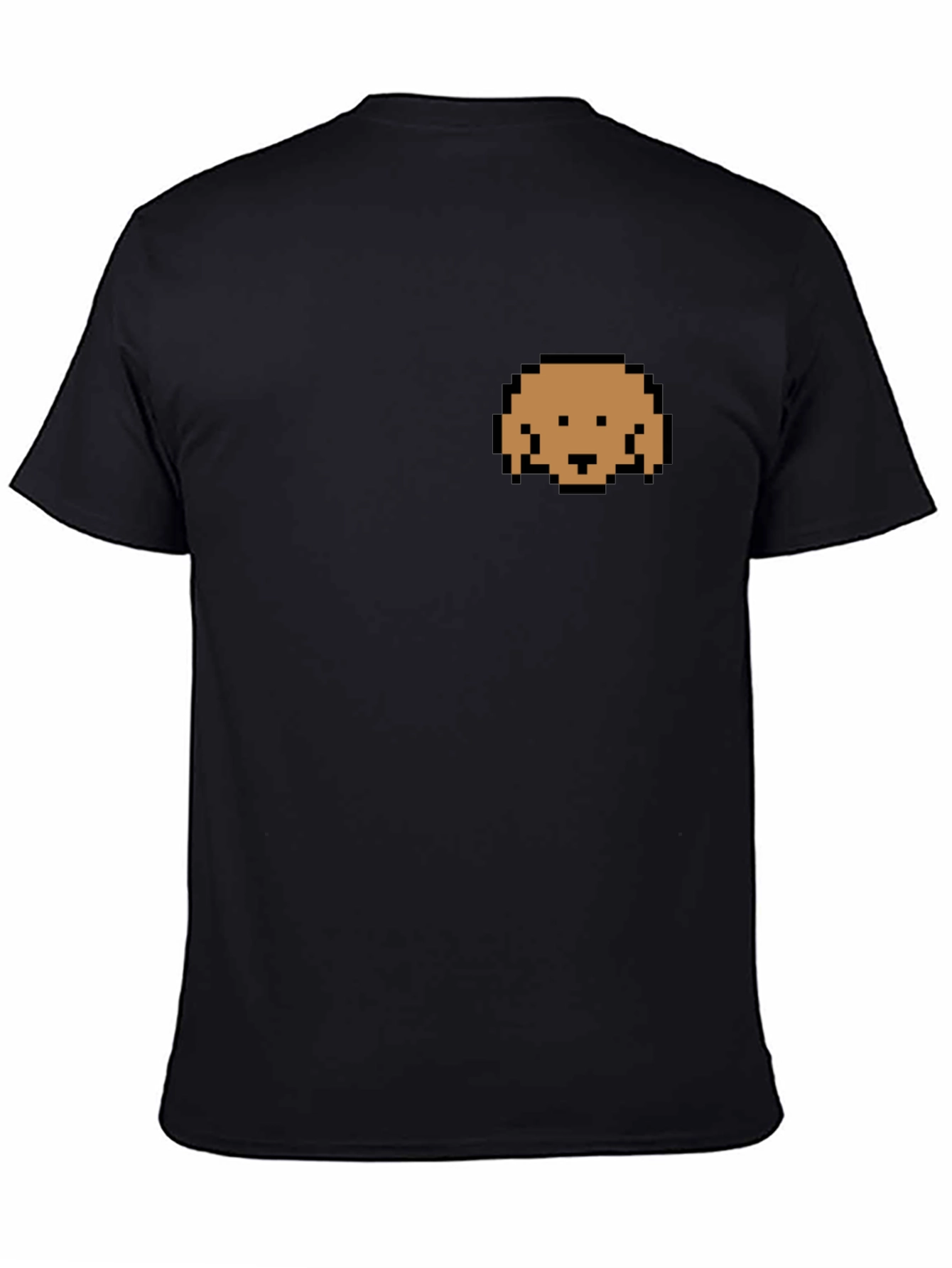 Pixel Dog Graphic Black T-Shirt - Casual Comfort