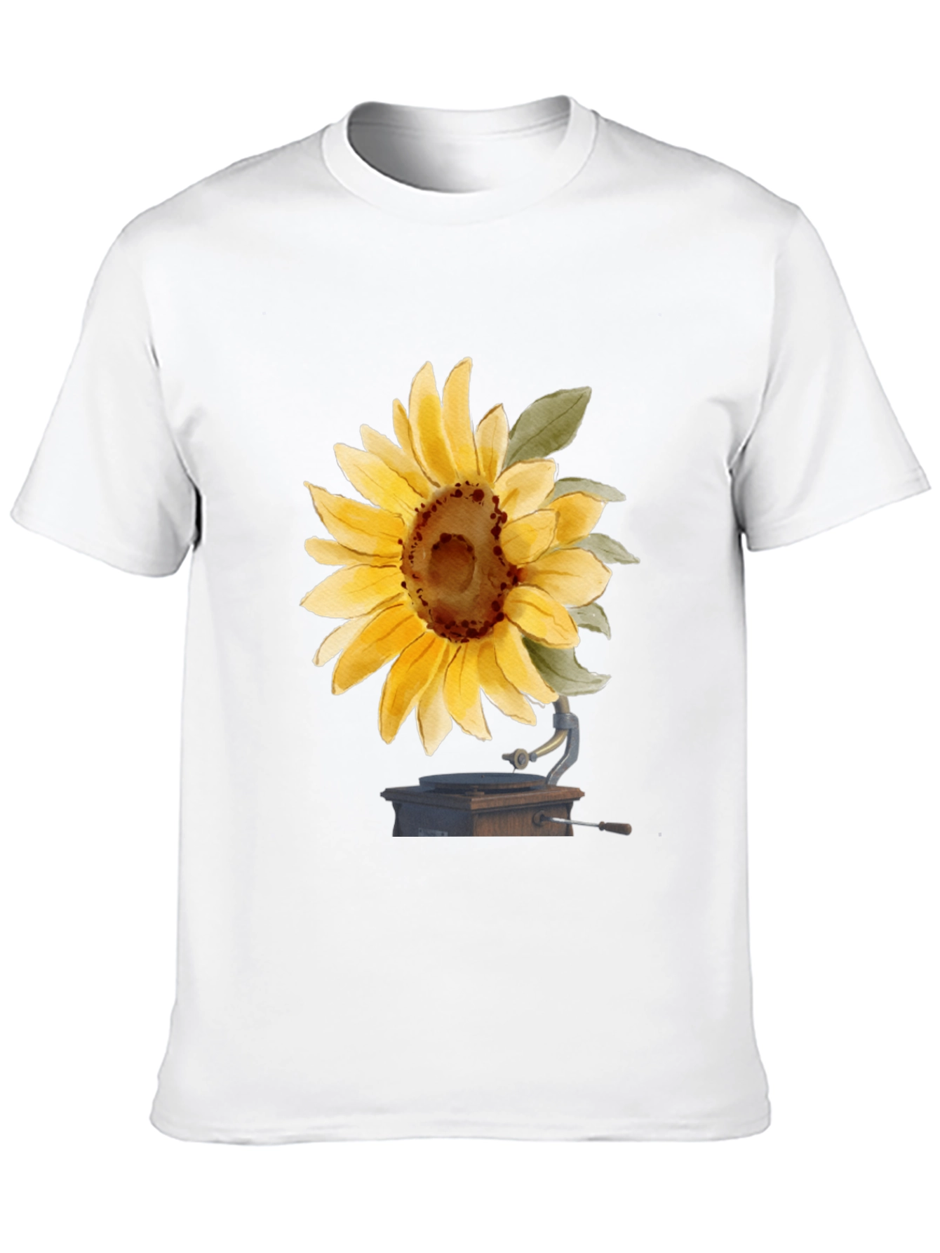 Sunflower Phonograph Black Graphic Tee