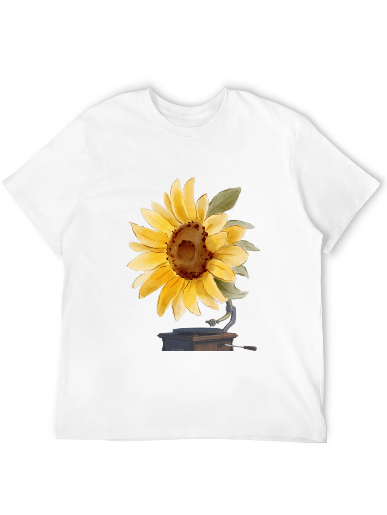Sunflower Phonograph Black Graphic Tee