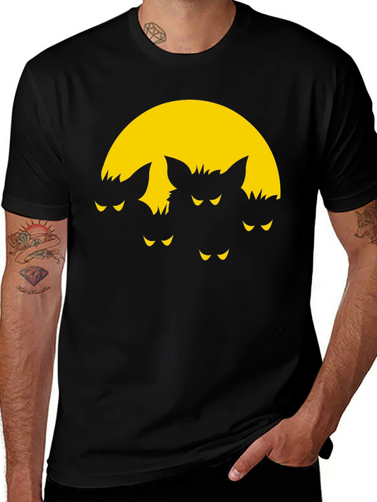 Spooky Bat Moon Graphic T-Shirt