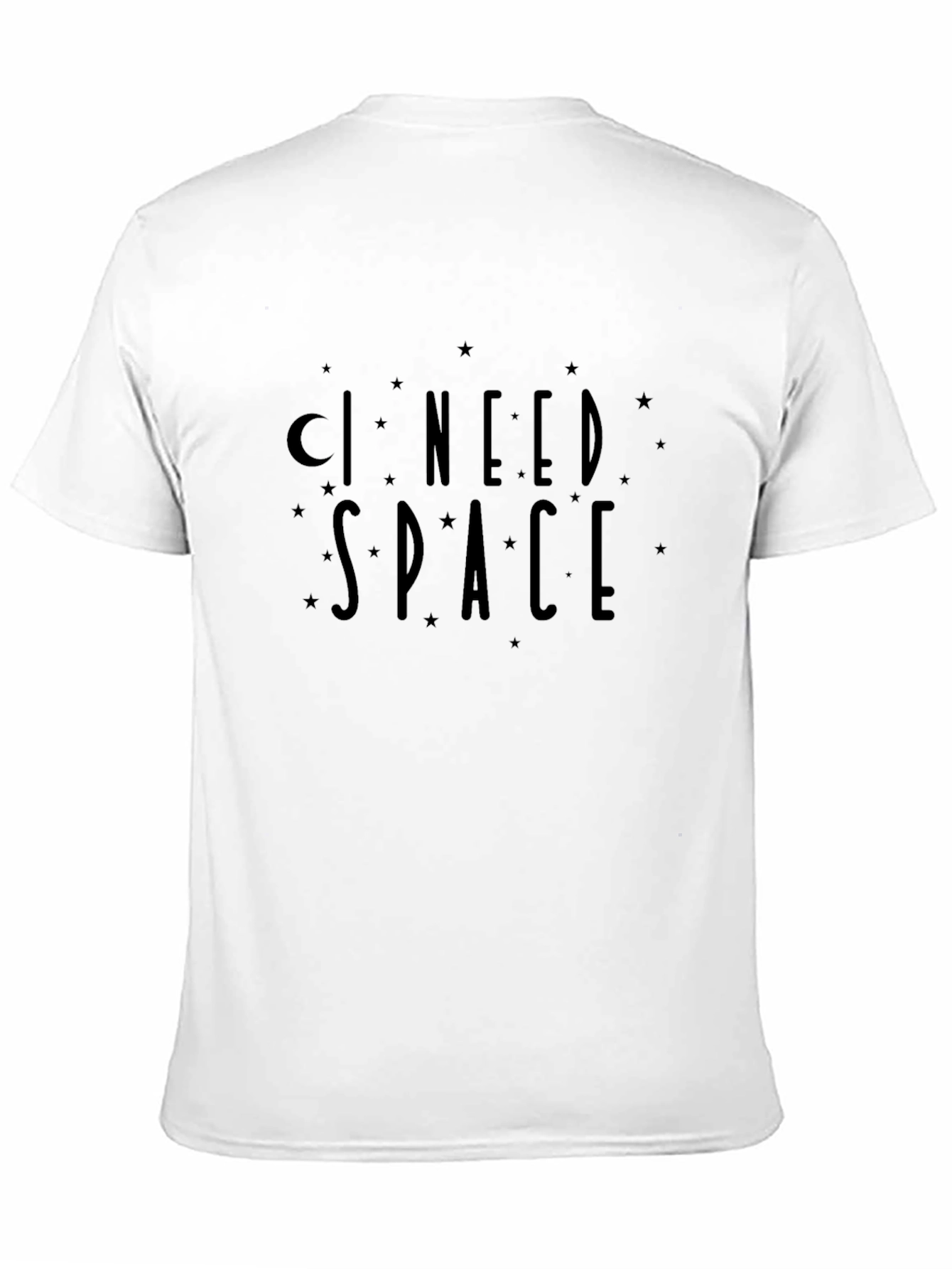 I Need Space Graphic Tee - Black Cotton T-Shirt