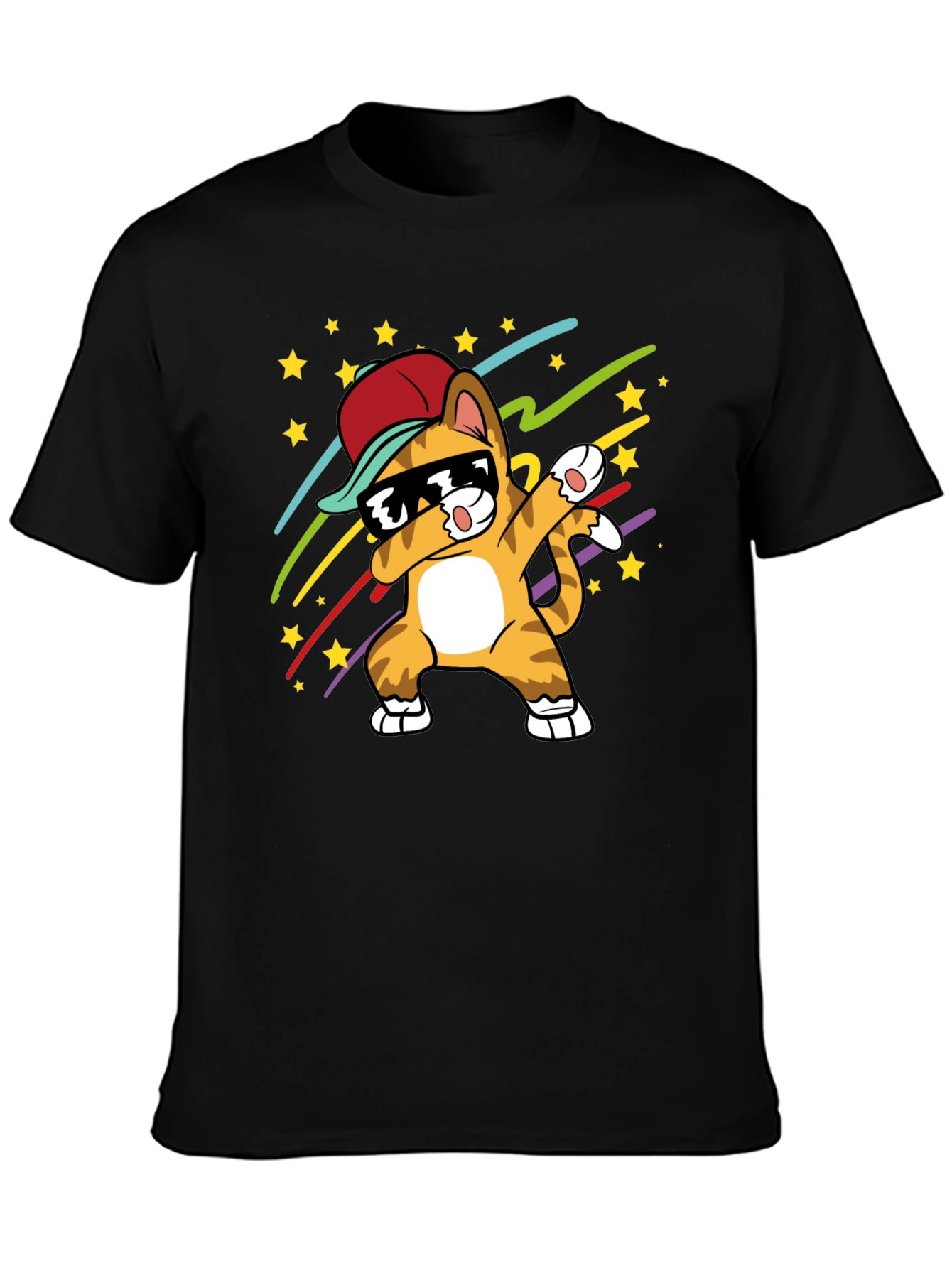 Dabbing Cat T-Shirt - Cool Graphic Tee