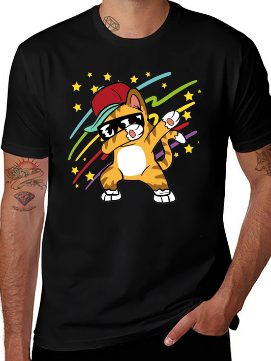Dabbing Cat T-Shirt - Cool Graphic Tee
