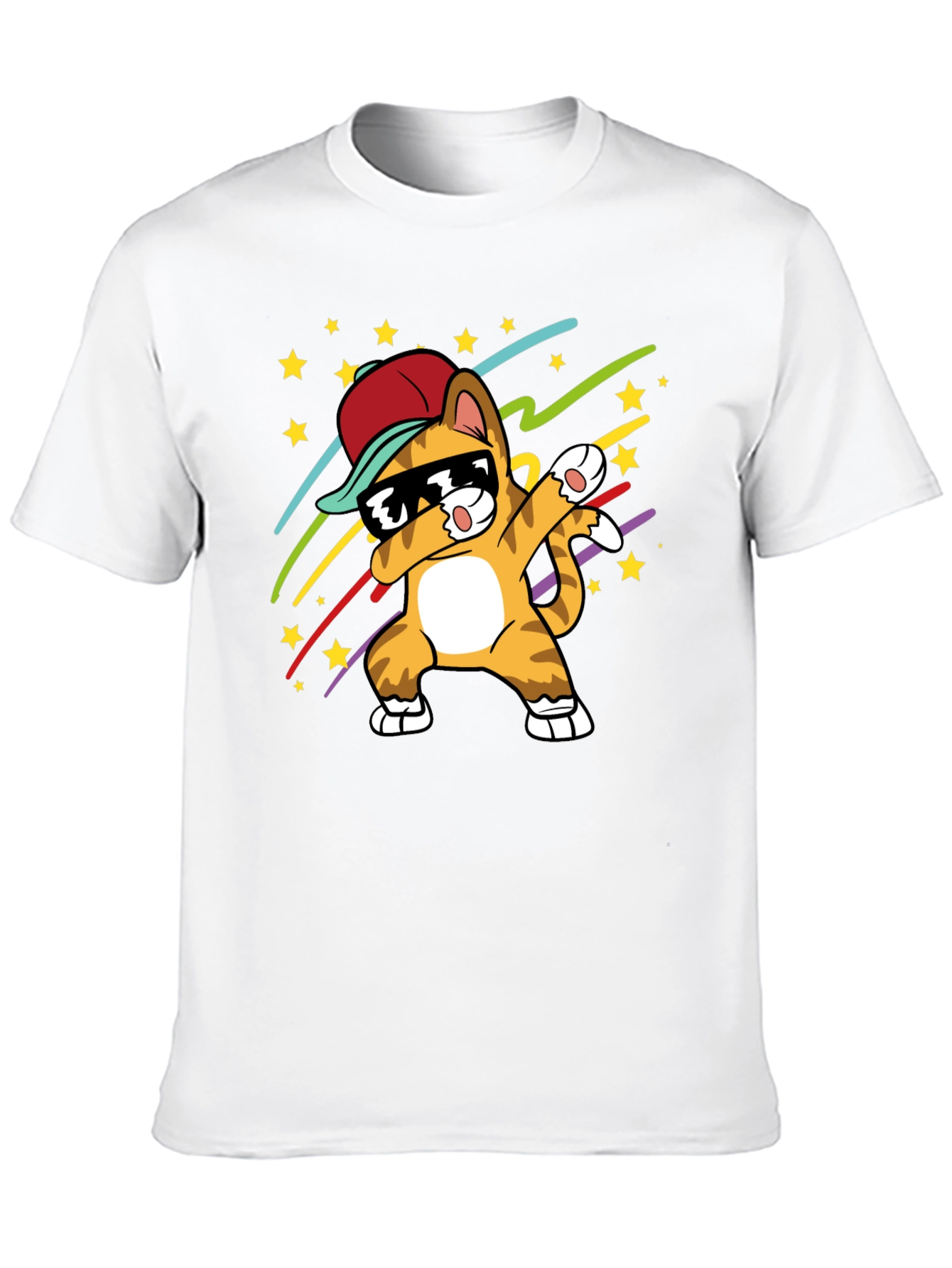 Dabbing Cat T-Shirt - Cool Graphic Tee