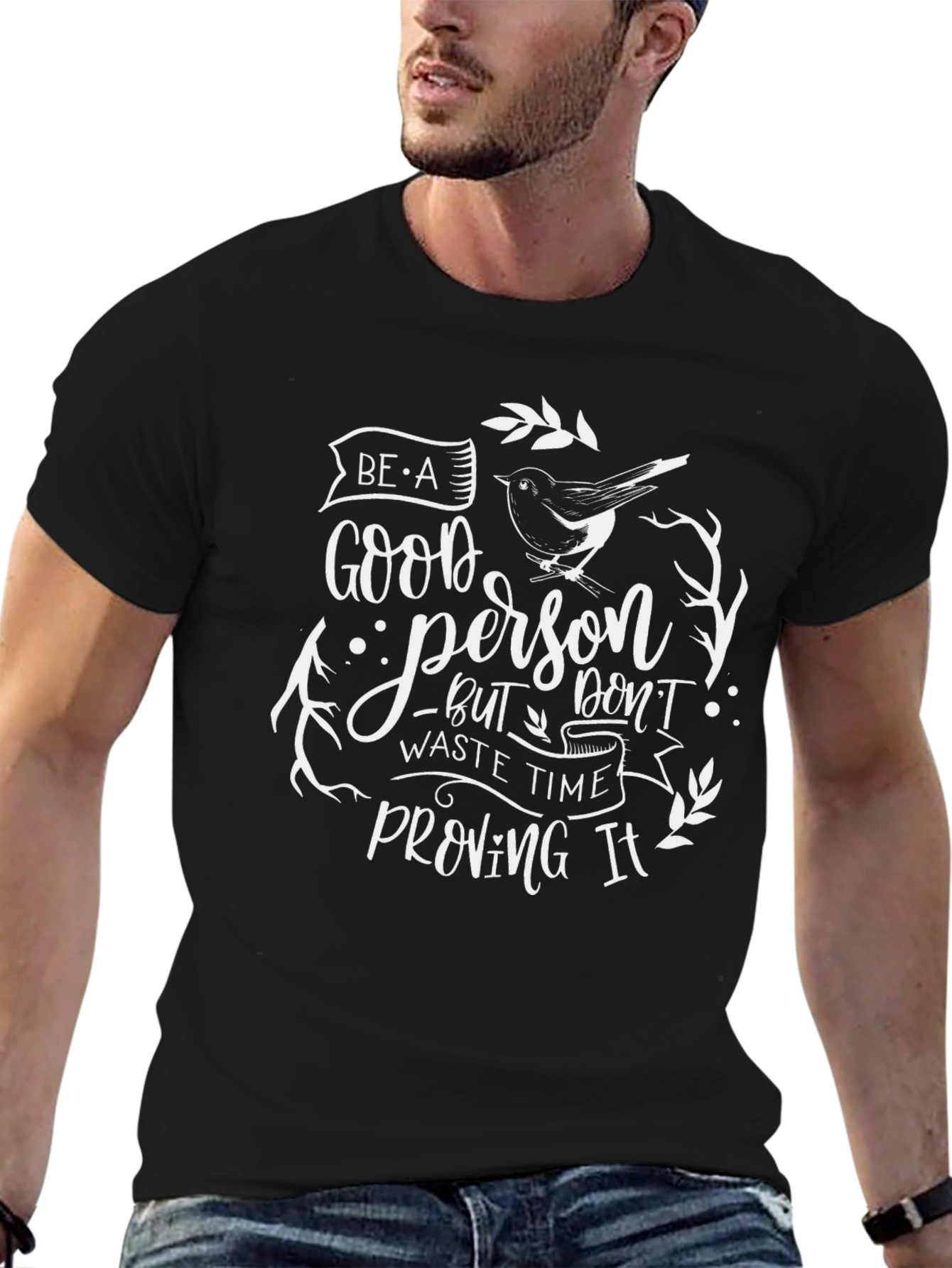 Be A Good Person Black Graphic Tee
