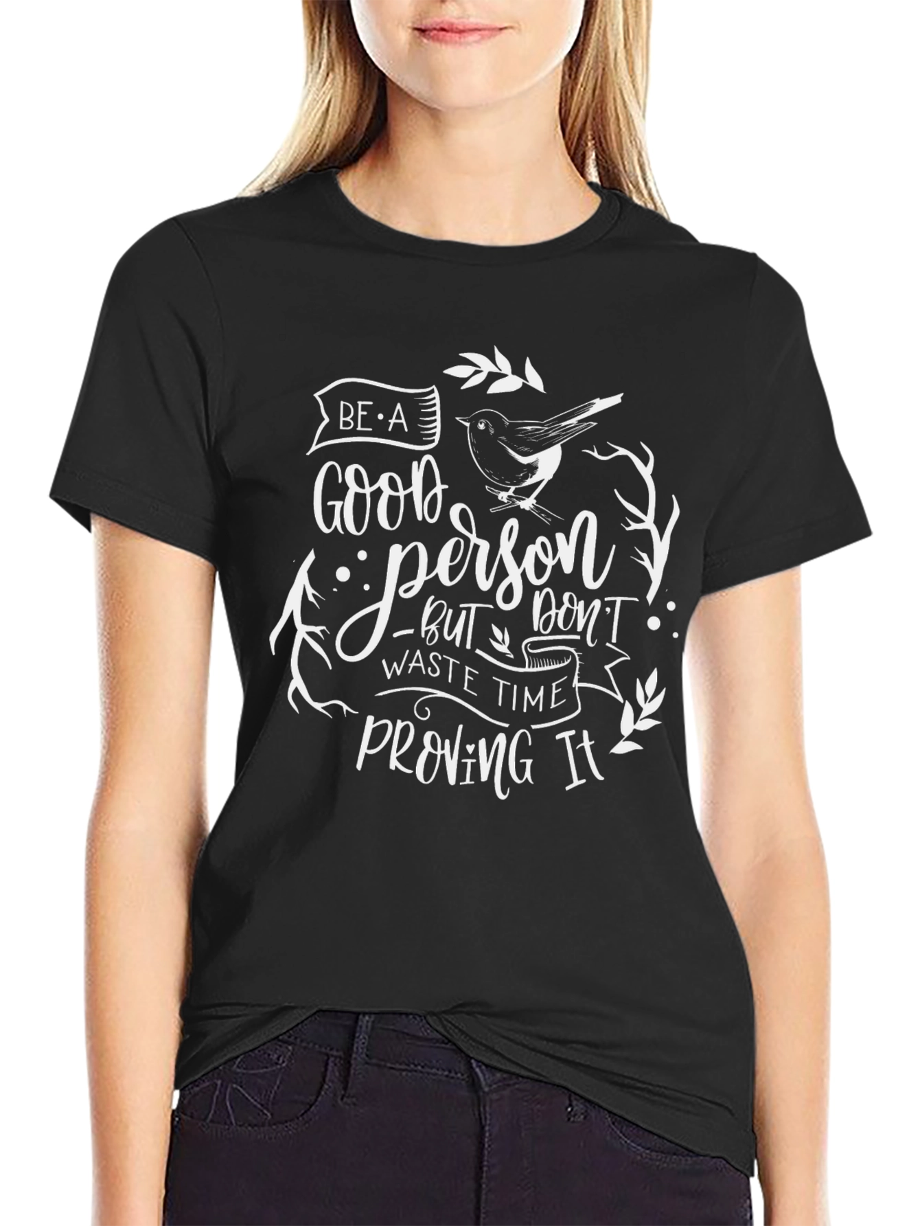 Be A Good Person Black Graphic Tee