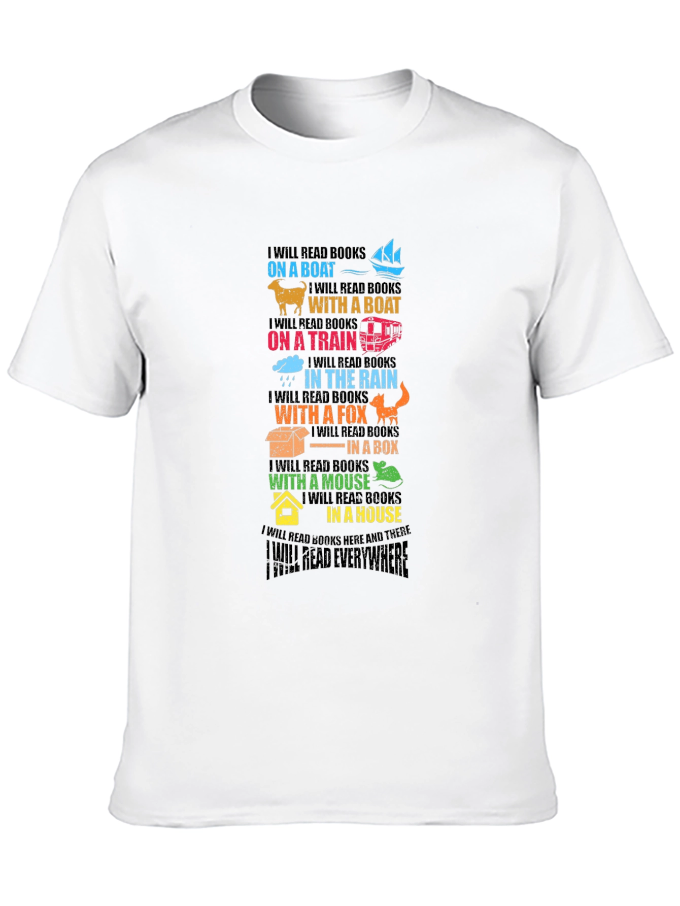 Colorful Reading Everywhere T-Shirt