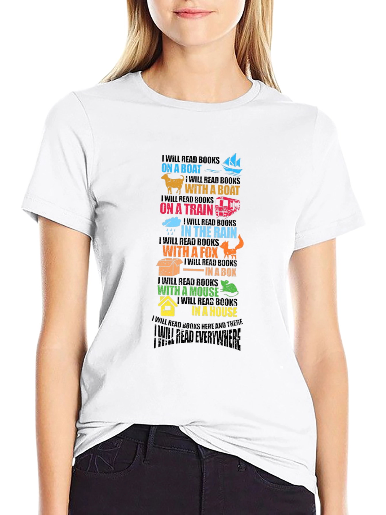 Colorful Reading Everywhere T-Shirt