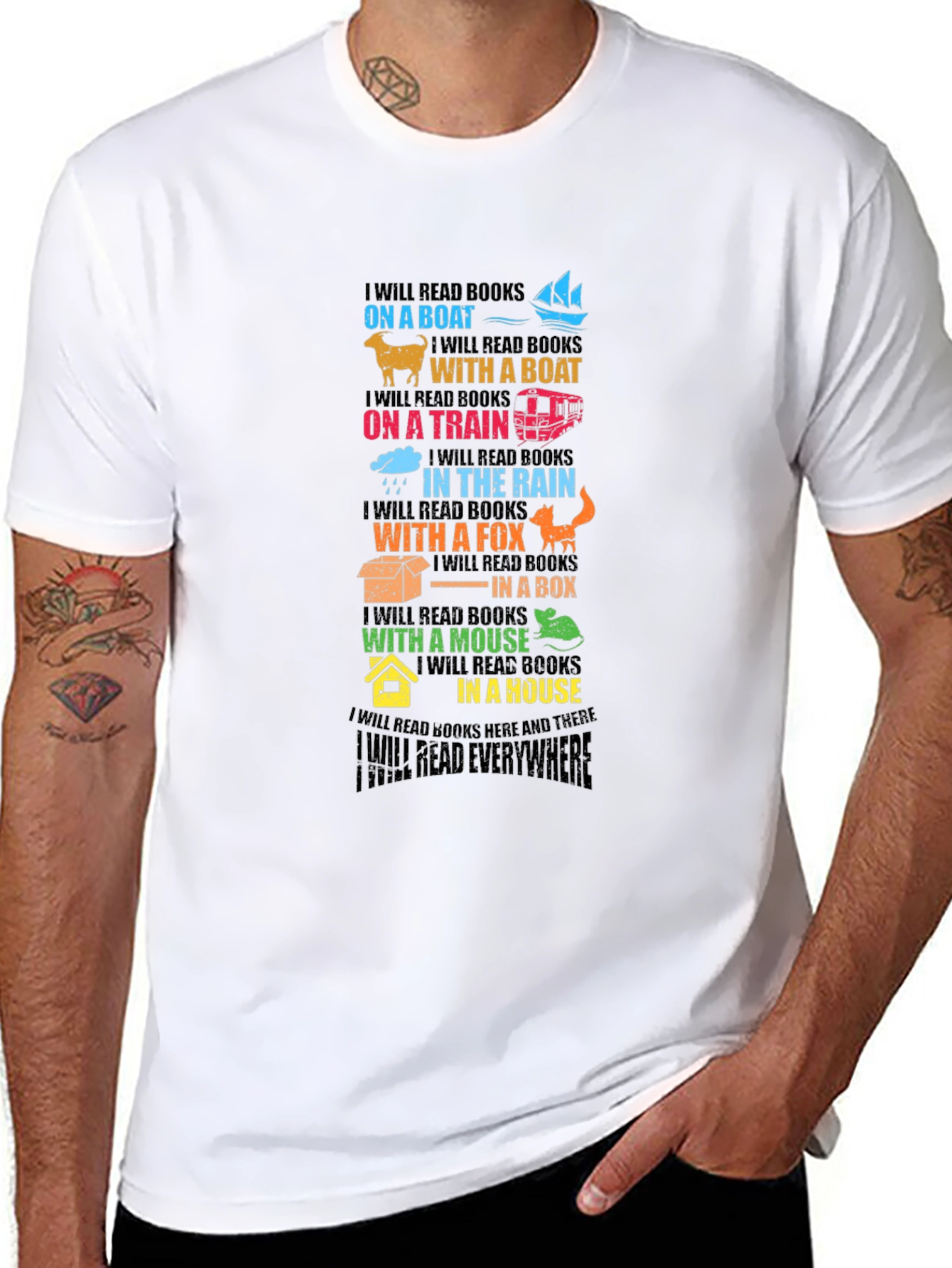 Colorful Reading Everywhere T-Shirt
