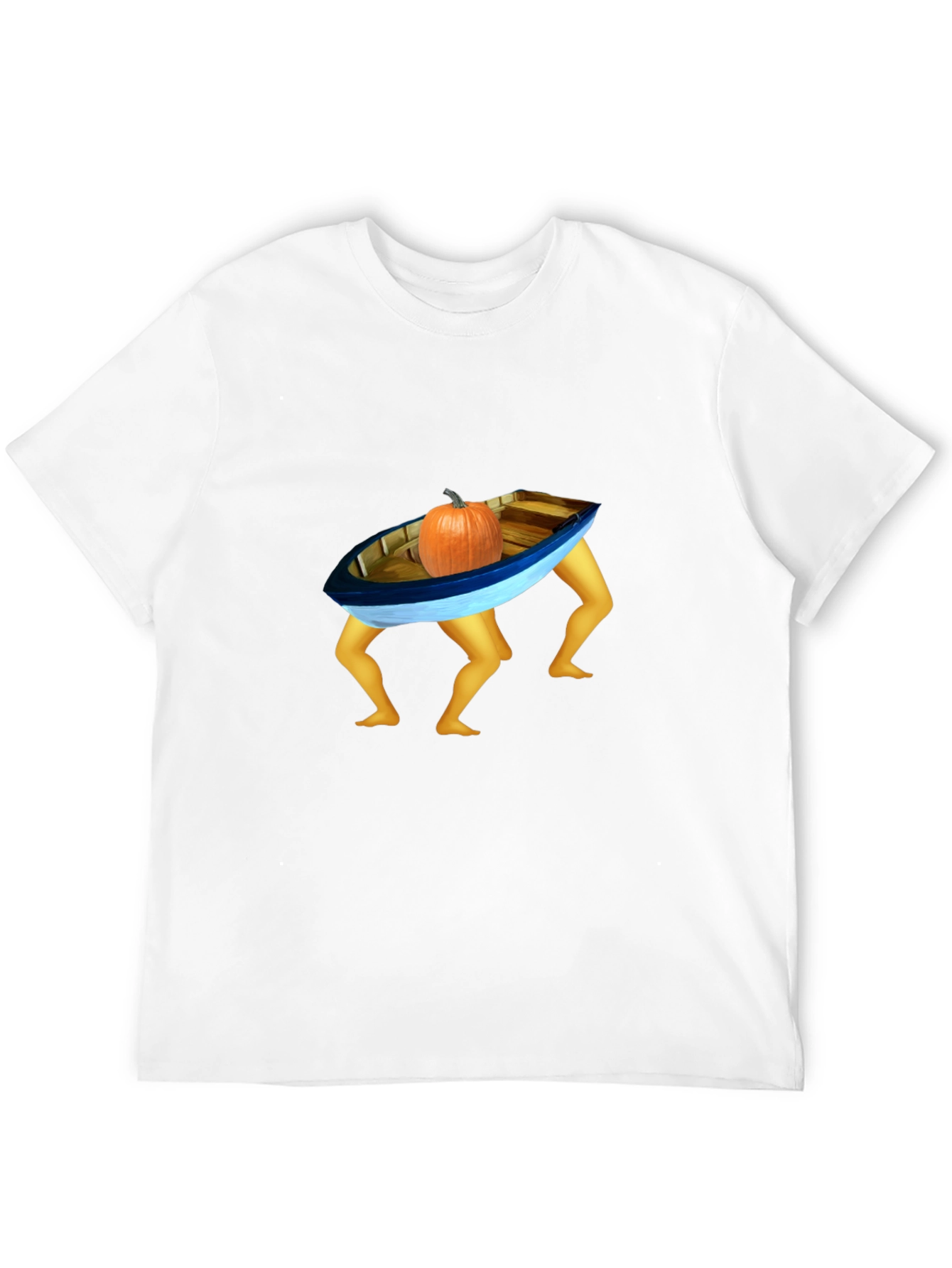 Funny Pumpkin Boat Legs T-Shirt
