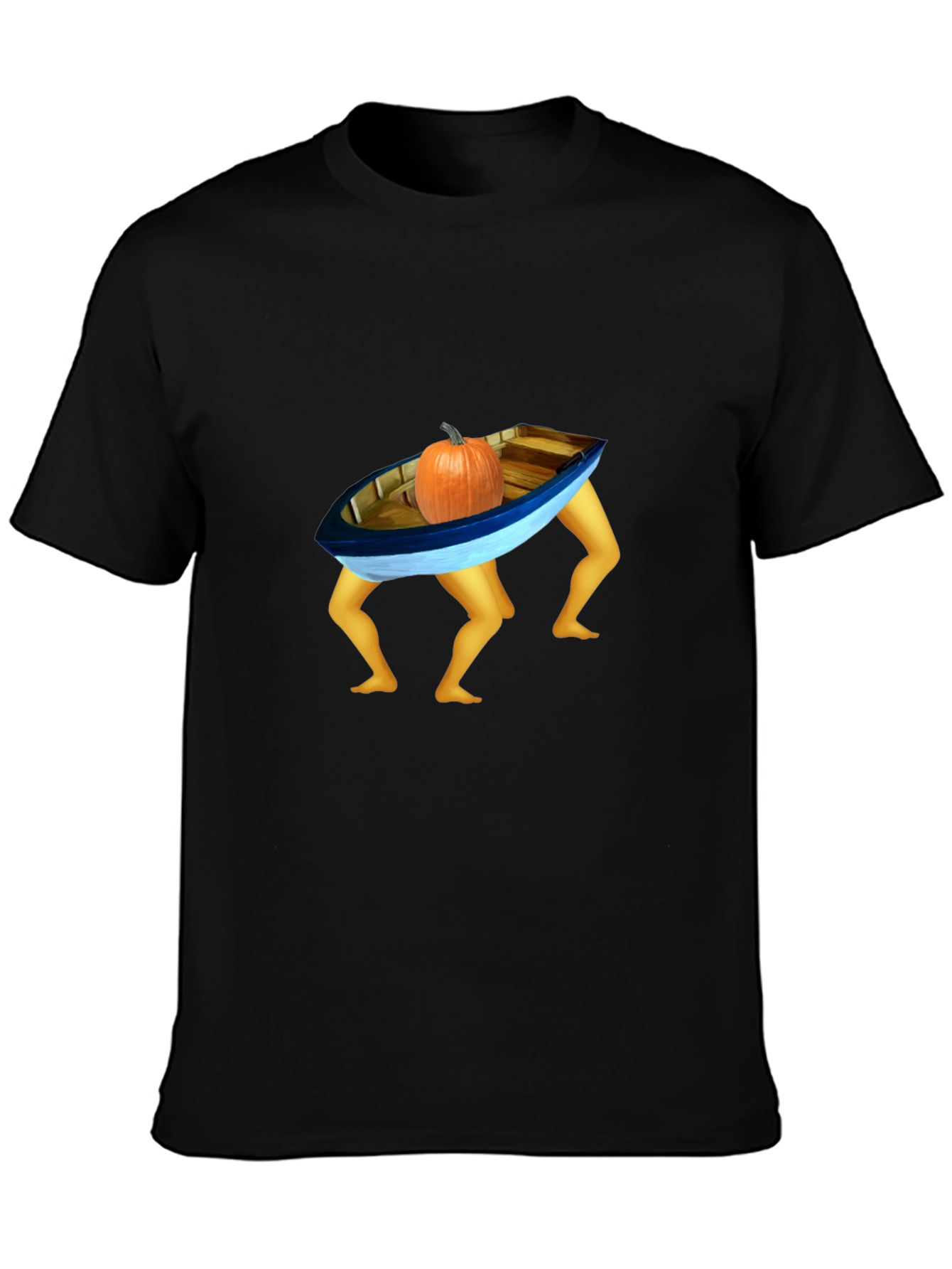Funny Pumpkin Boat Legs T-Shirt