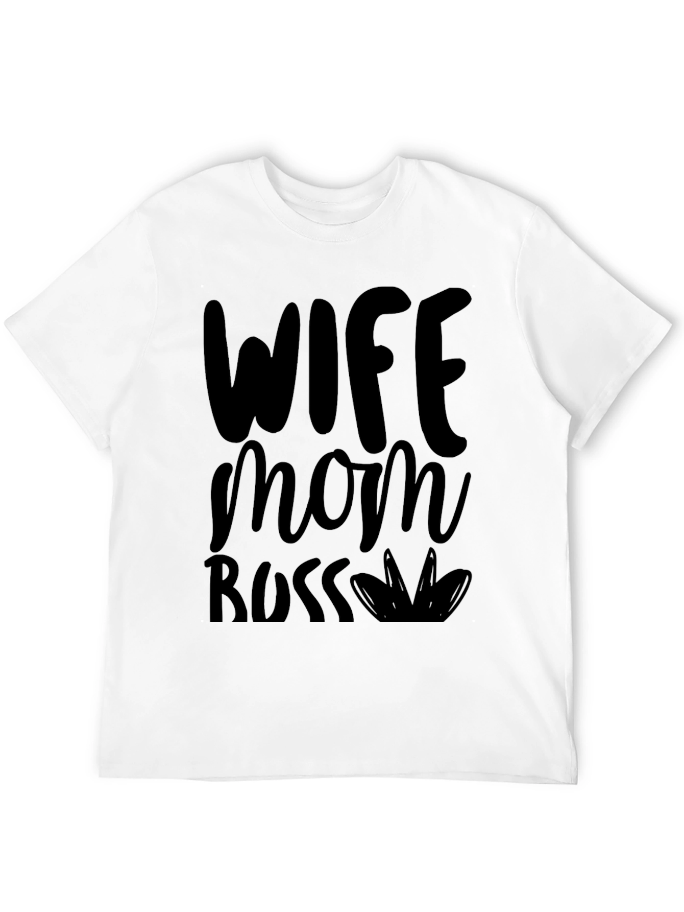 Wife Mom Boss Graphic Tee - Stylish Black T-Shirt
