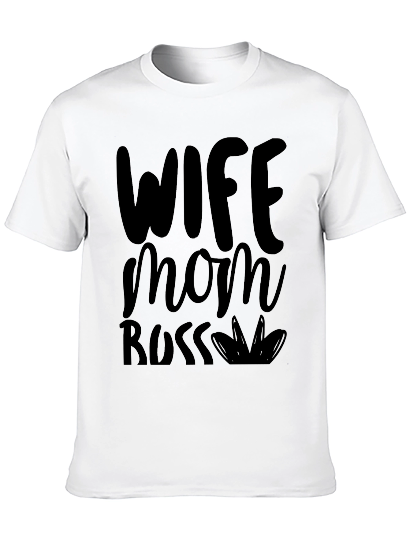 Wife Mom Boss Graphic Tee - Stylish Black T-Shirt
