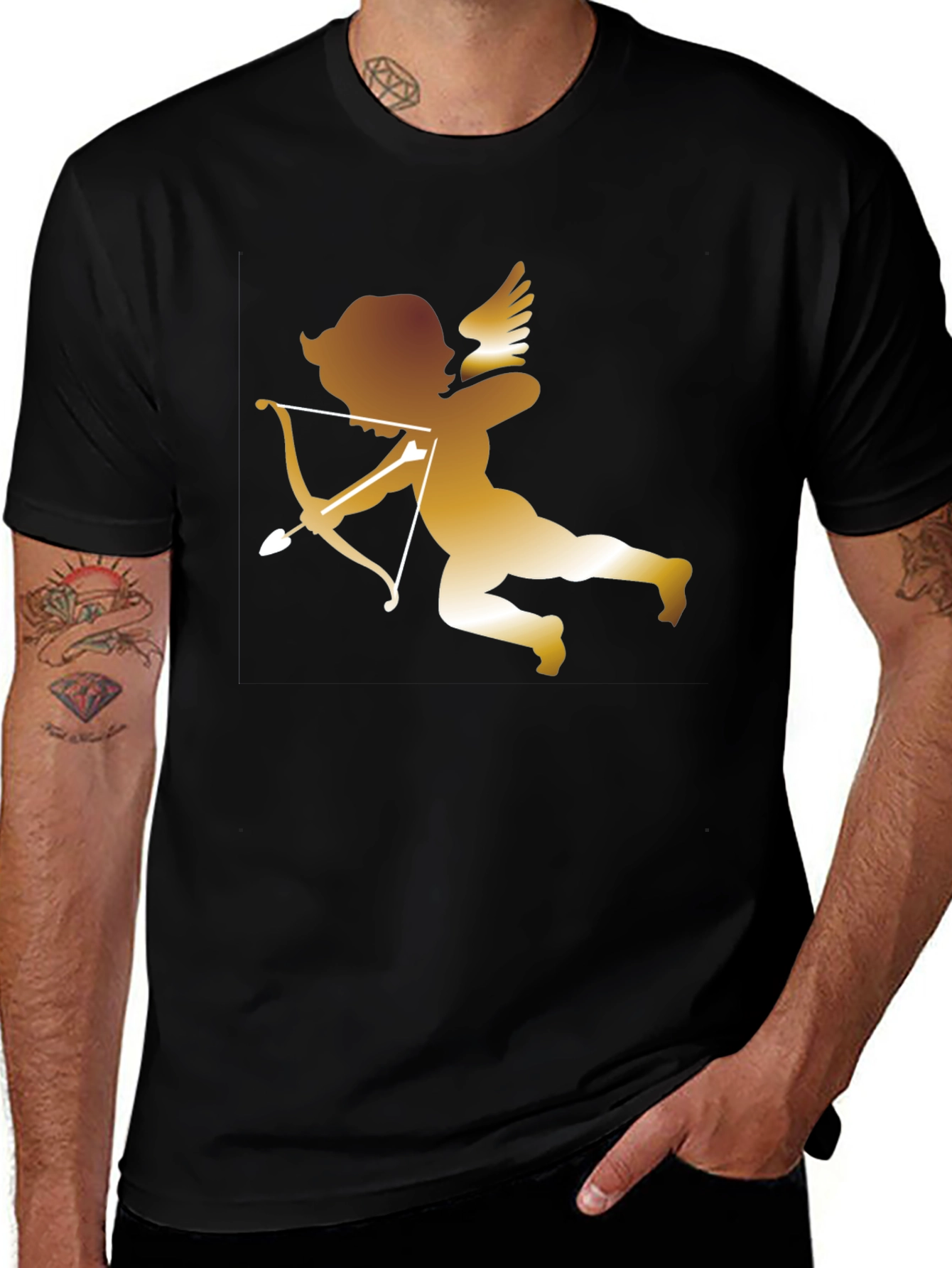 Cupid Graphic T-Shirt - Valentines Day Angel Tee