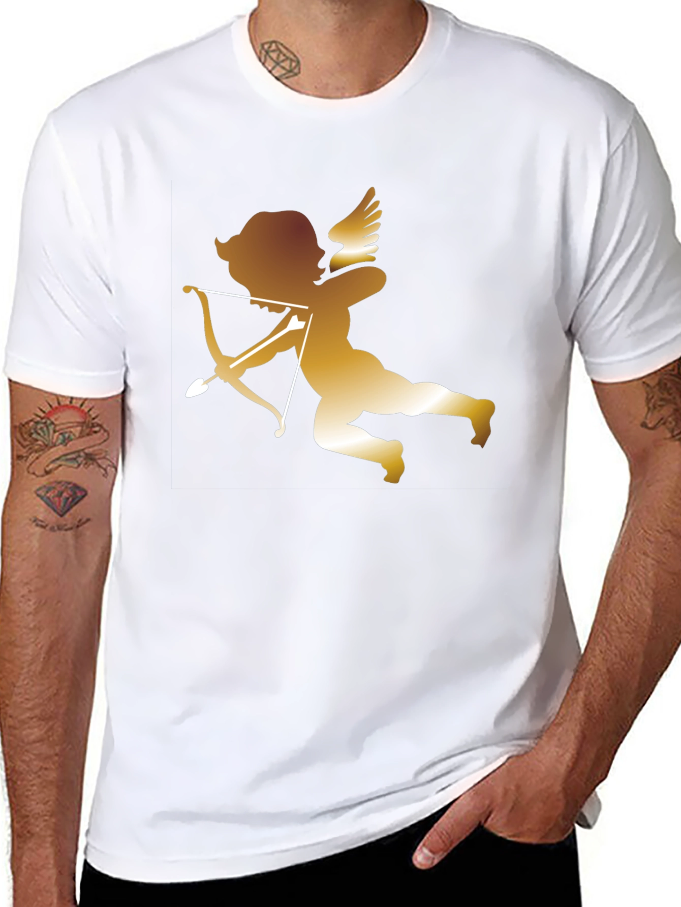Cupid Graphic T-Shirt - Valentines Day Angel Tee