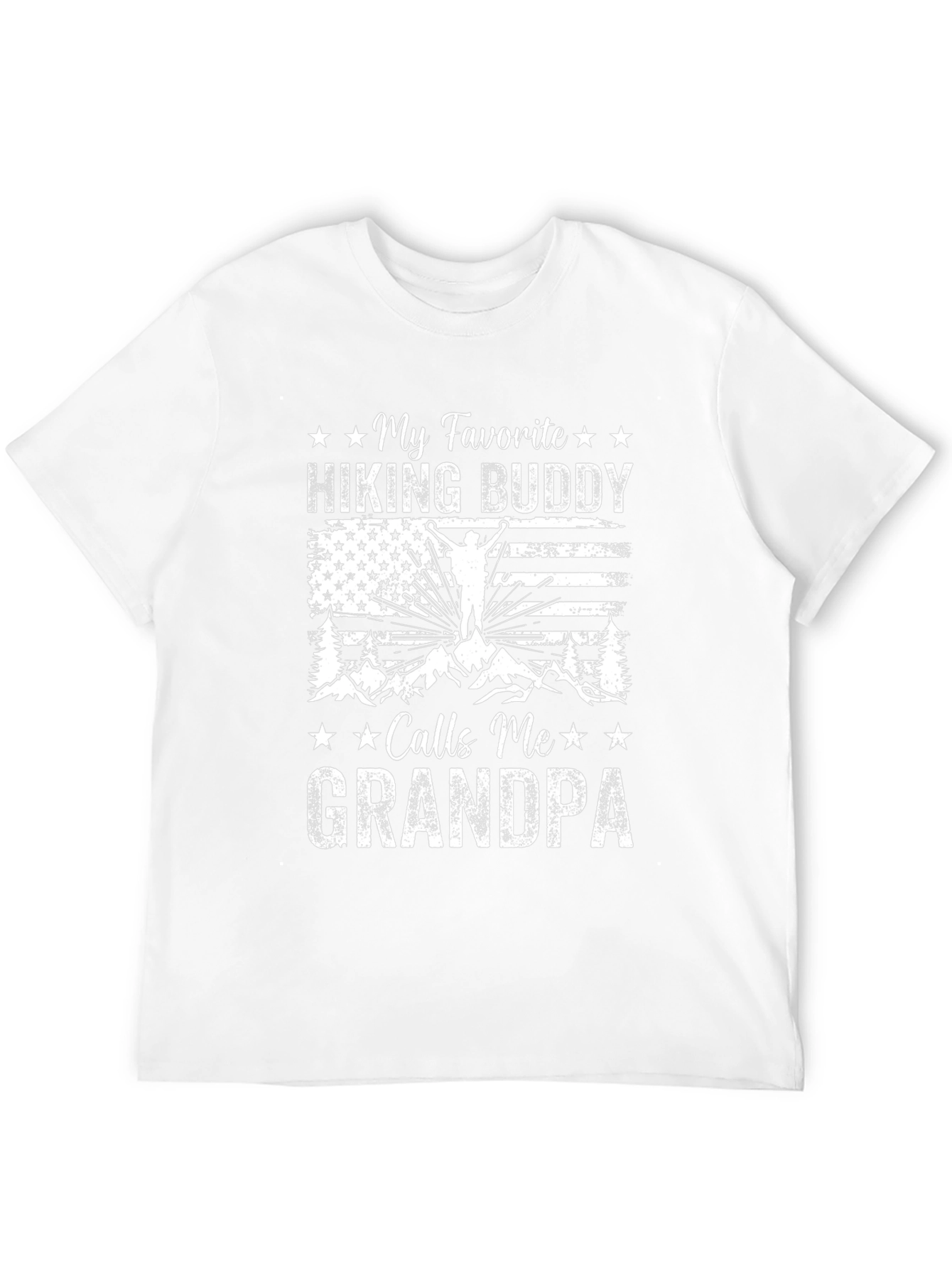 Hiking Buddy Grandpa Tee - Black