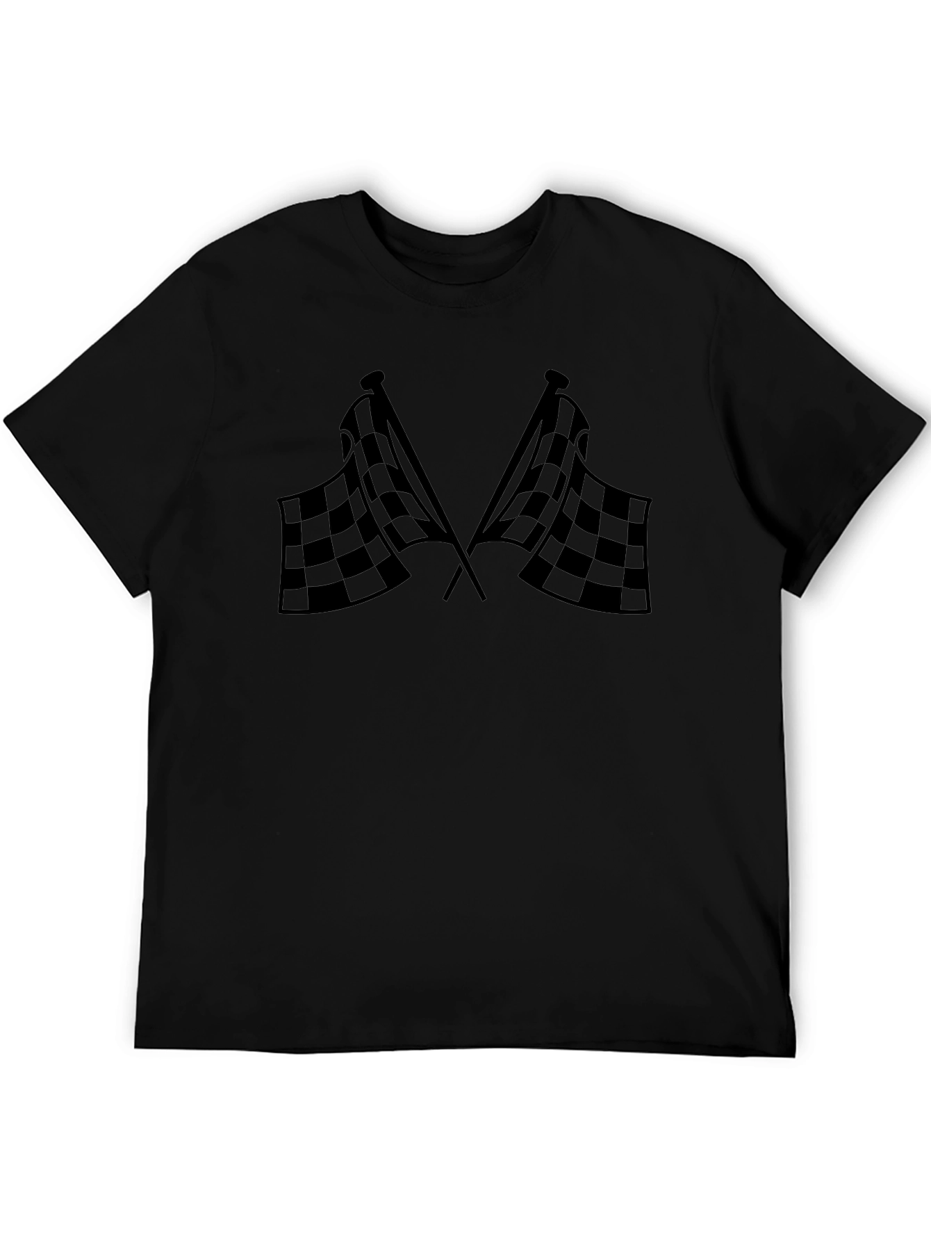 Checkered Flag Graphic Tee - Race Day Ready