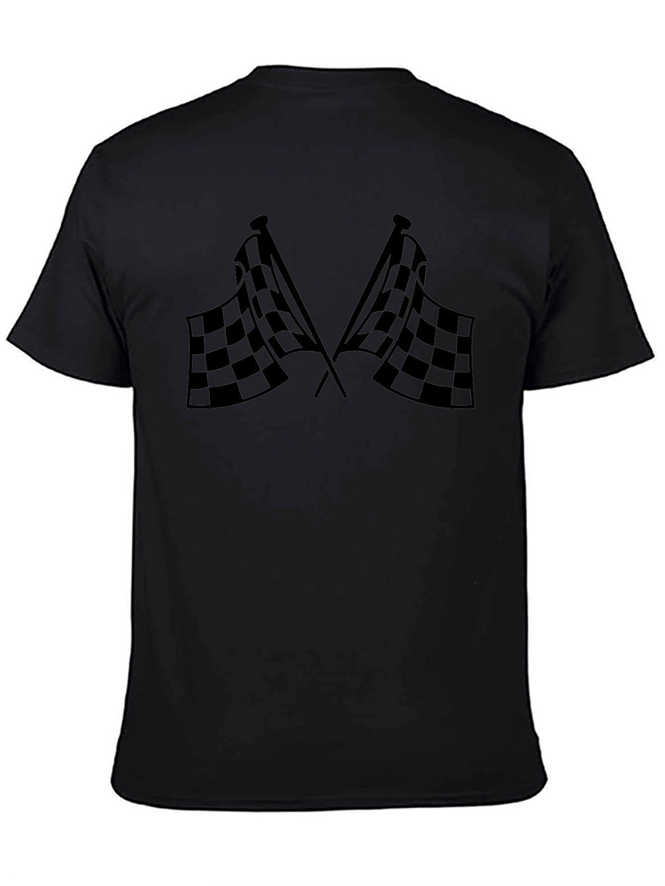 Checkered Flag Graphic Tee - Race Day Ready