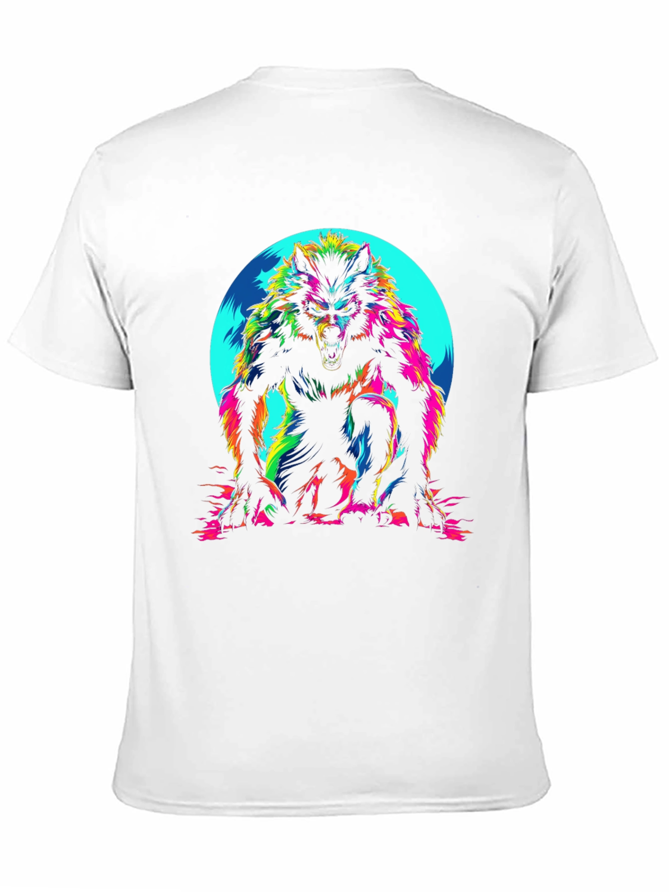 Colorful Werewolf Graphic T-Shirt