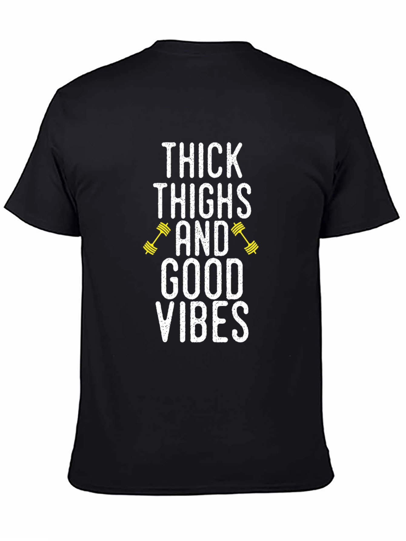 Thick Thighs and Good Vibes Black T-Shirt