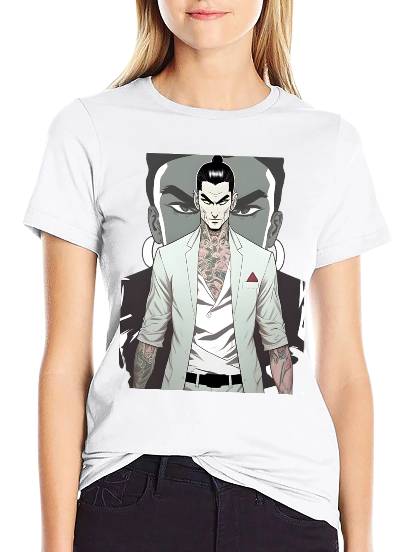 Tattooed Man Graphic Tee - Cool Streetwear