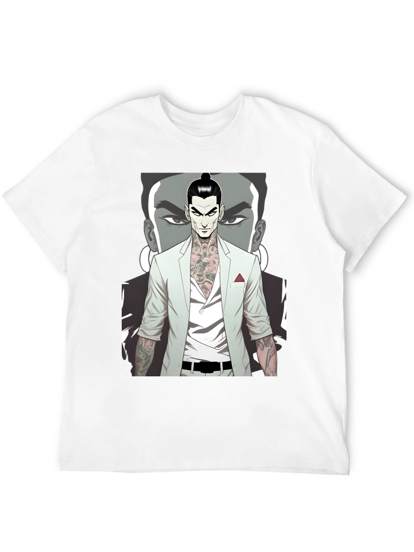 Tattooed Man Graphic Tee - Cool Streetwear