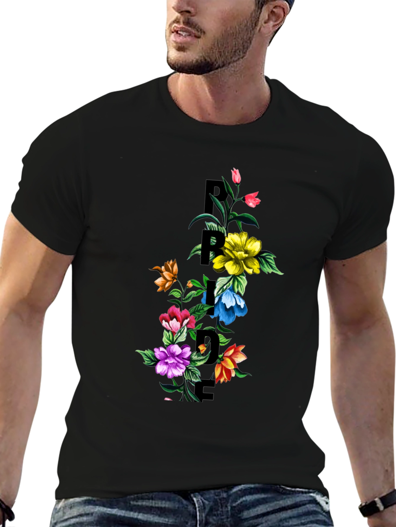 Floral Pride Graphic Tee - Stylish Comfort