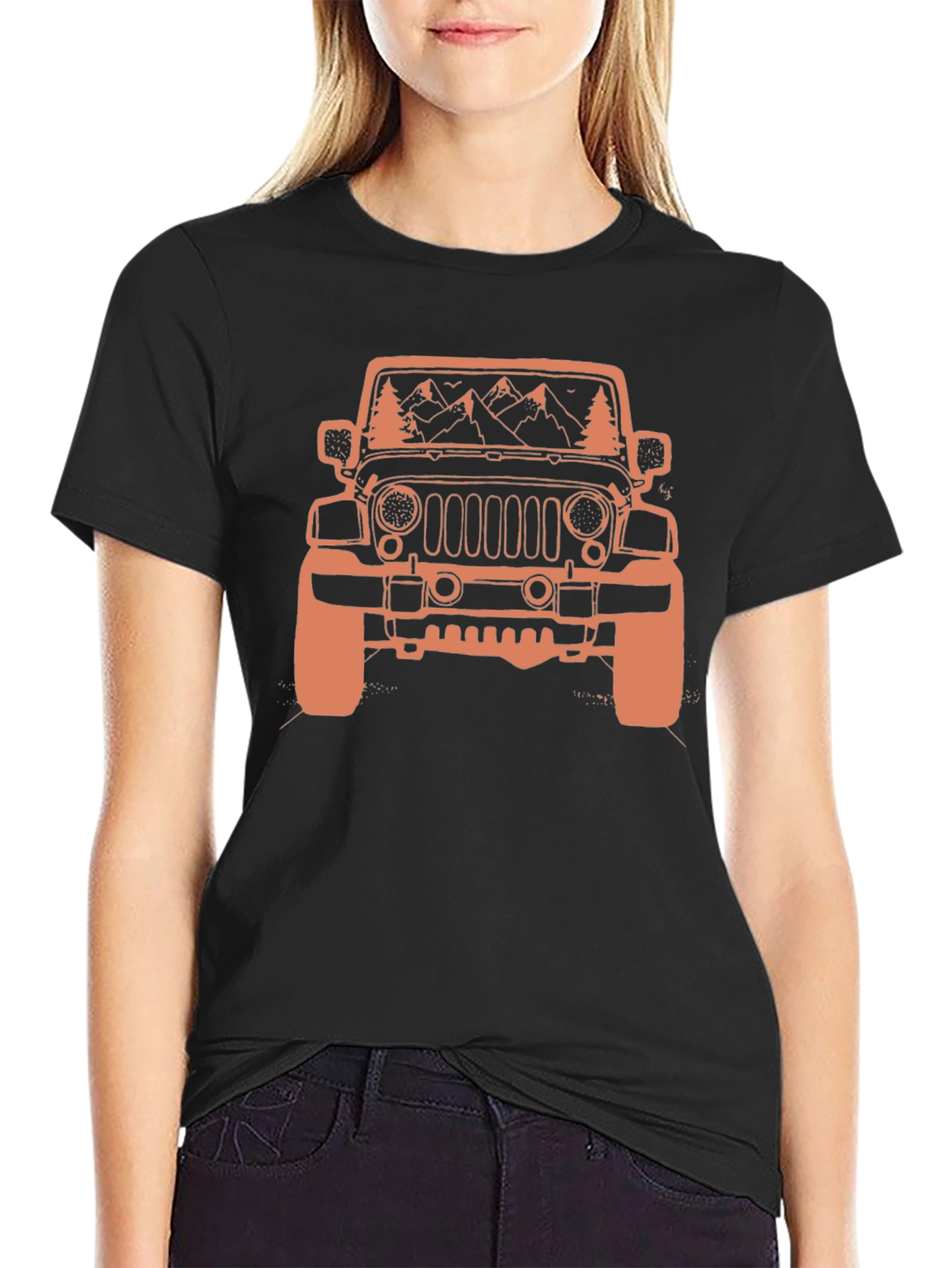 Jeep Mountains Black Graphic Tee