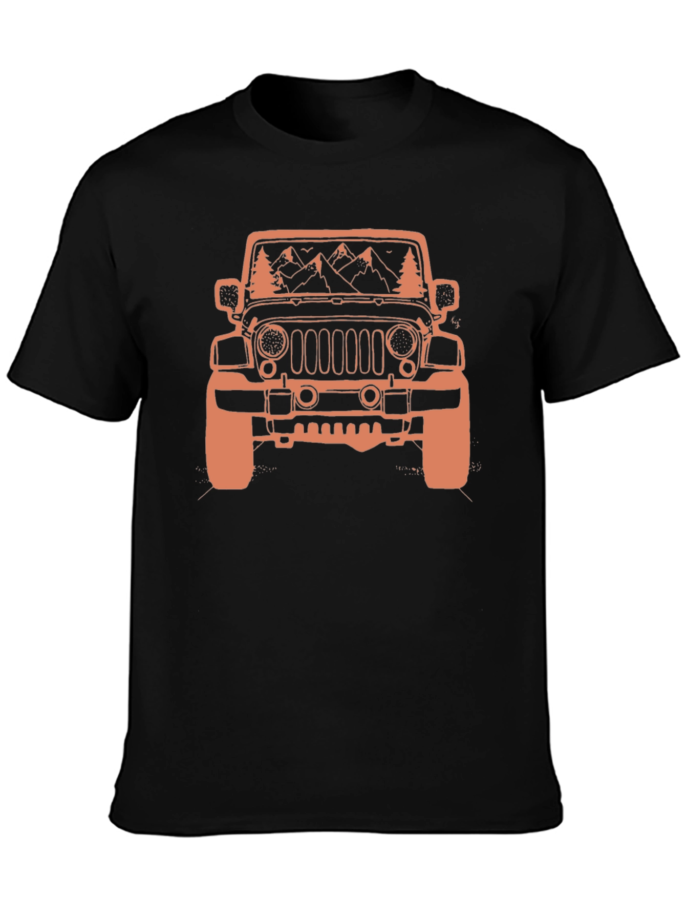 Jeep Mountains Black Graphic Tee