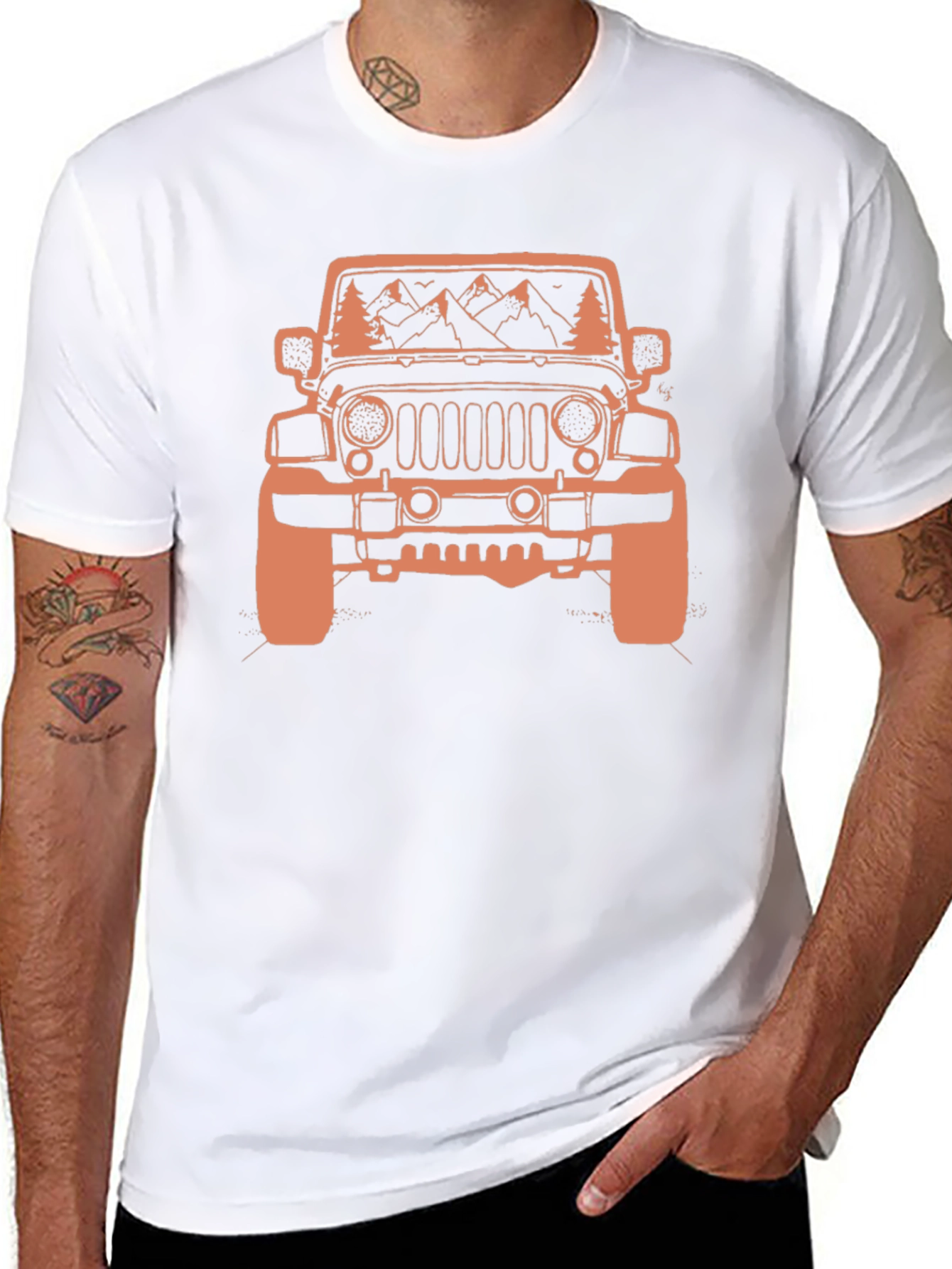 Jeep Mountains Black Graphic Tee