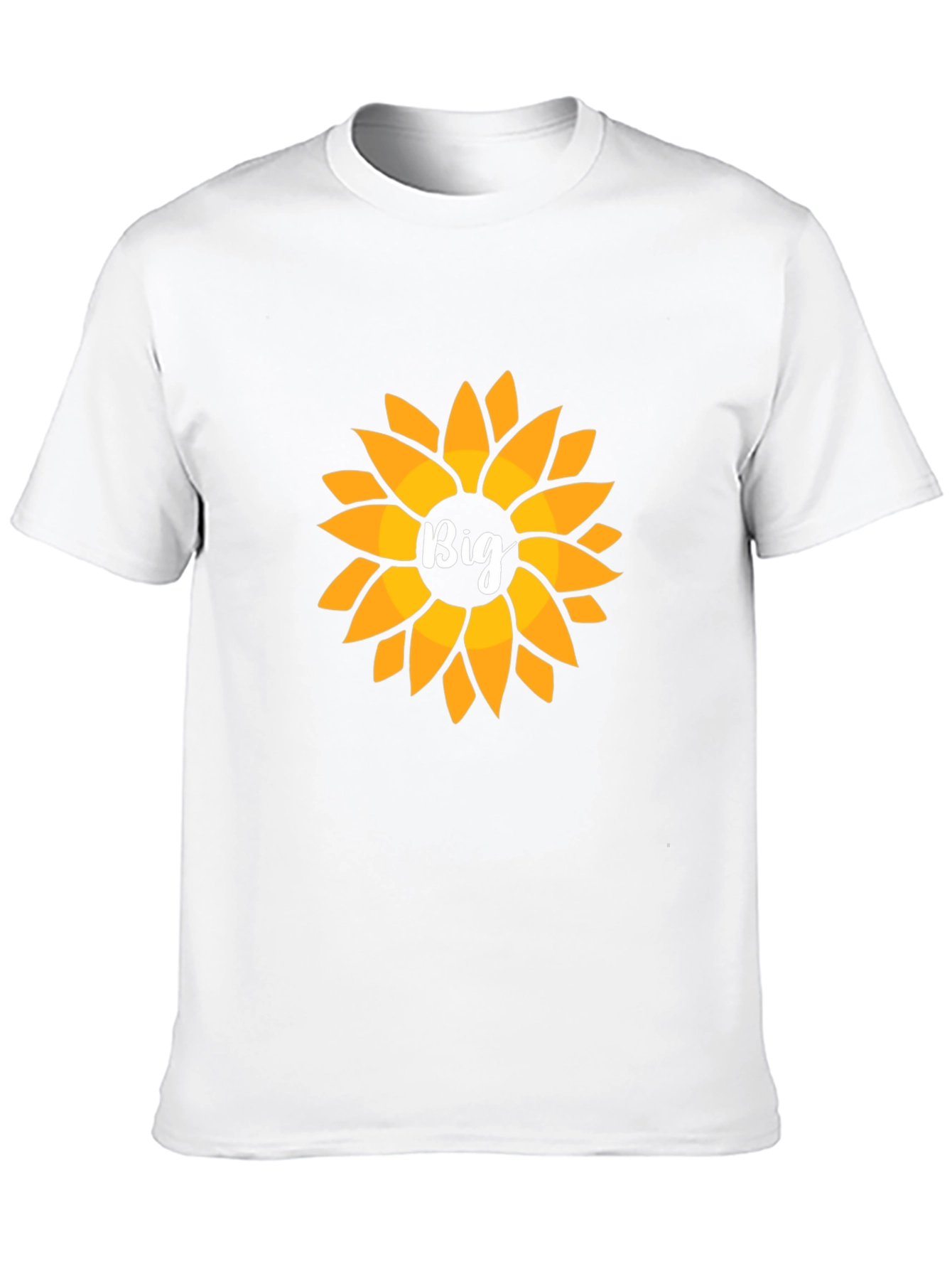Sunflower Big Print Black T-Shirt
