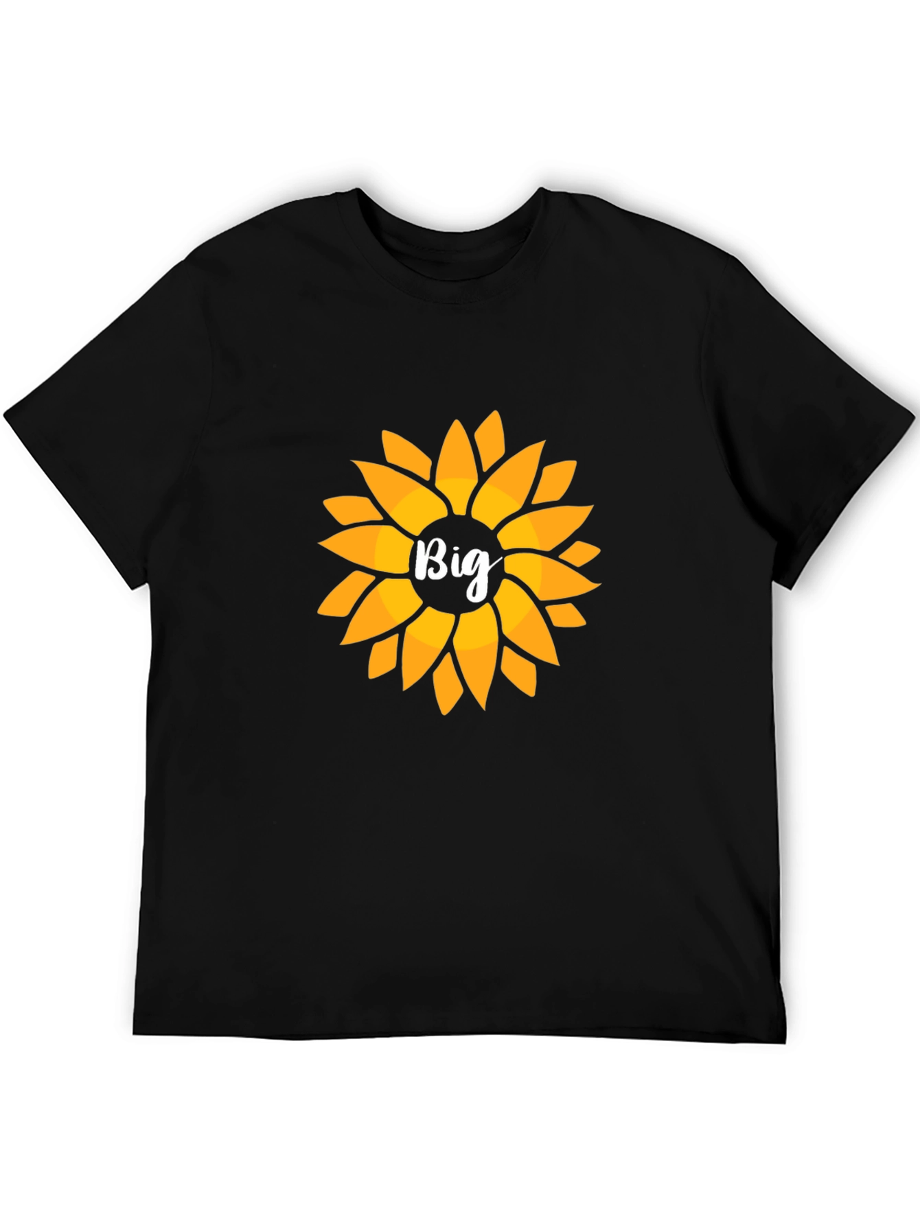 Sunflower Big Print Black T-Shirt