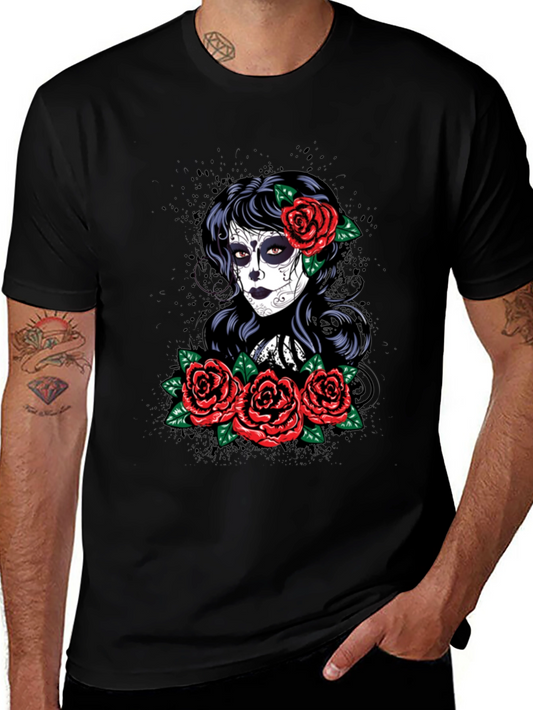 Day of the Dead Graphic T-Shirt - Black