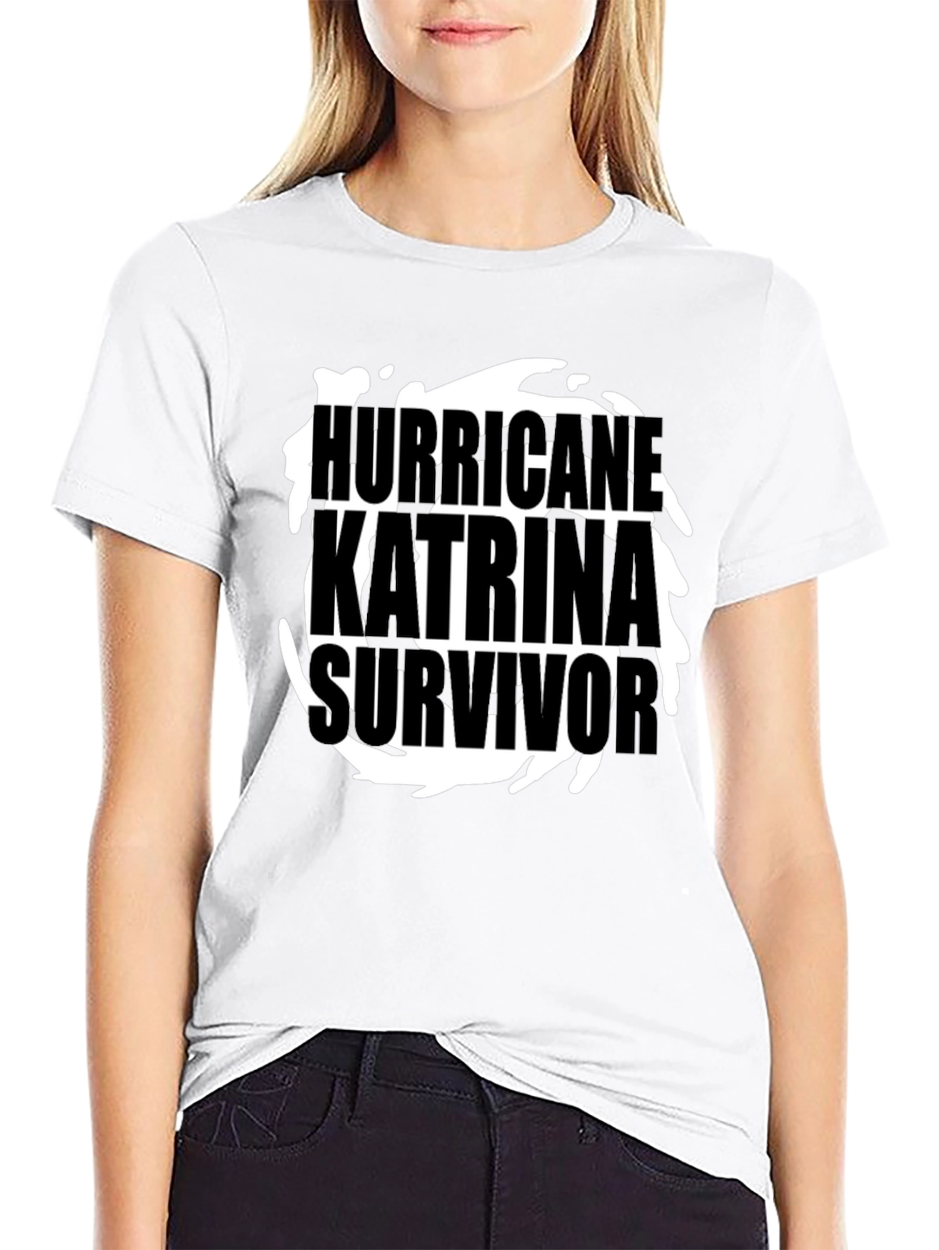 Hurricane Katrina Survivor T-Shirt - Black Graphic Tee