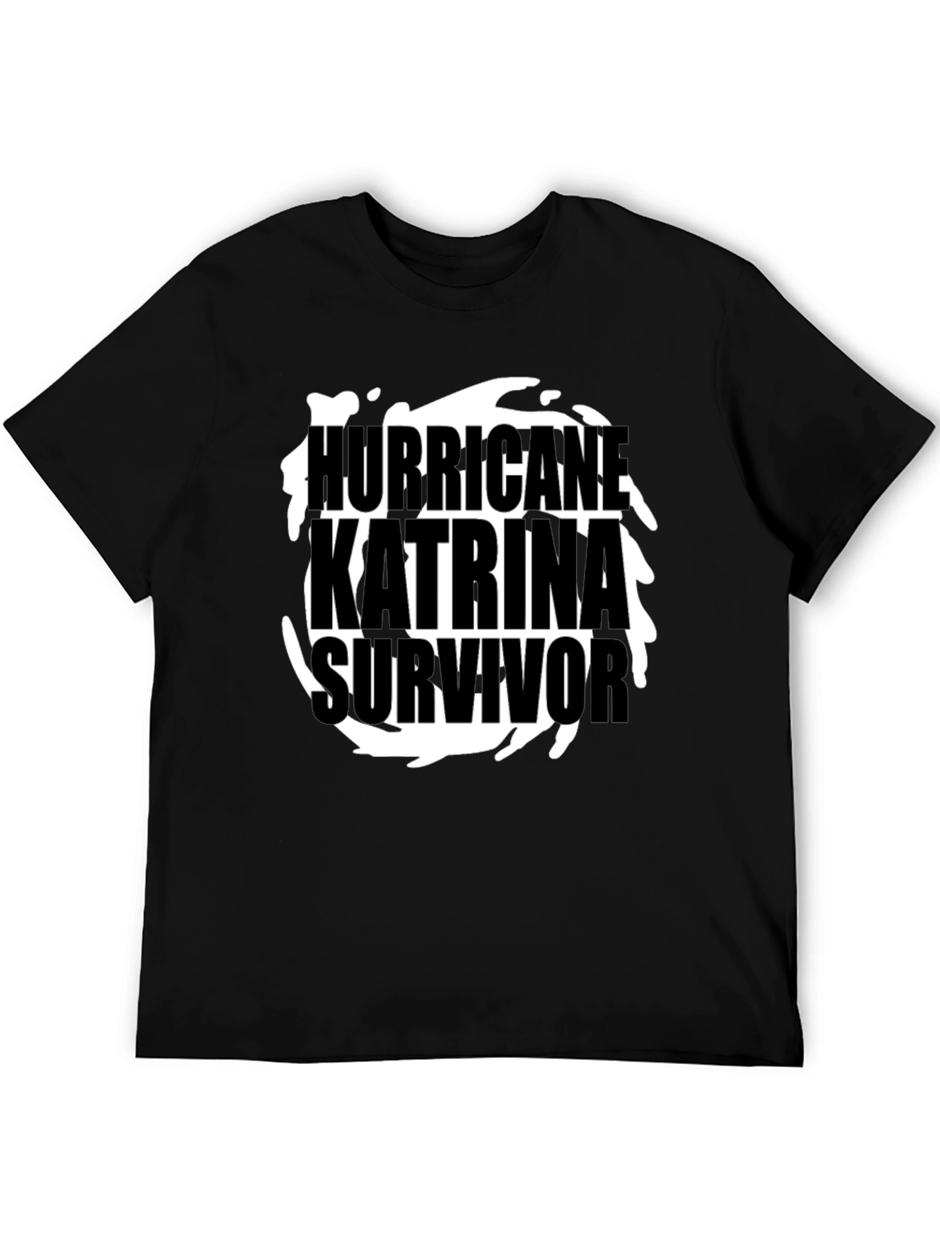 Hurricane Katrina Survivor T-Shirt - Black Graphic Tee