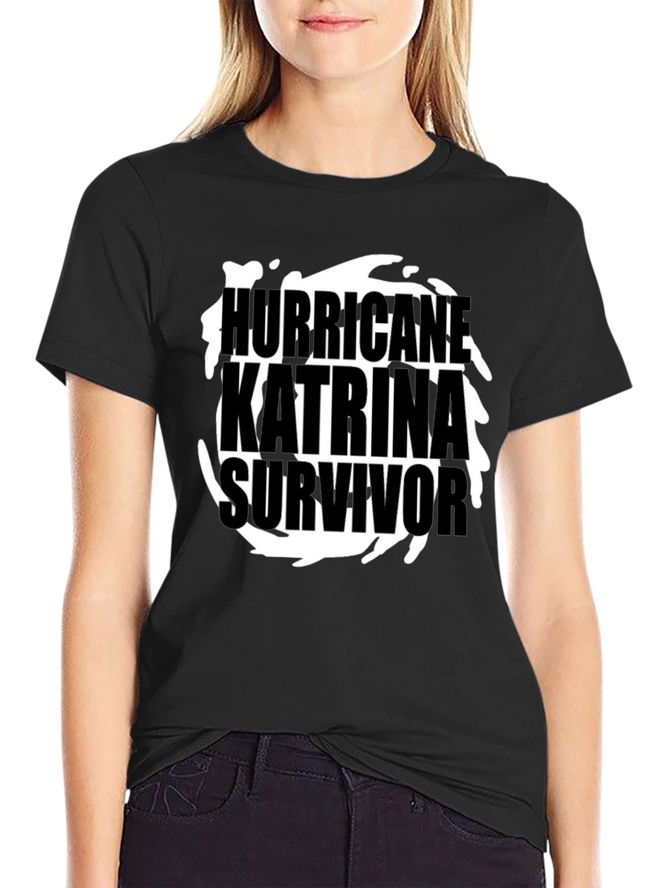 Hurricane Katrina Survivor T-Shirt - Black Graphic Tee