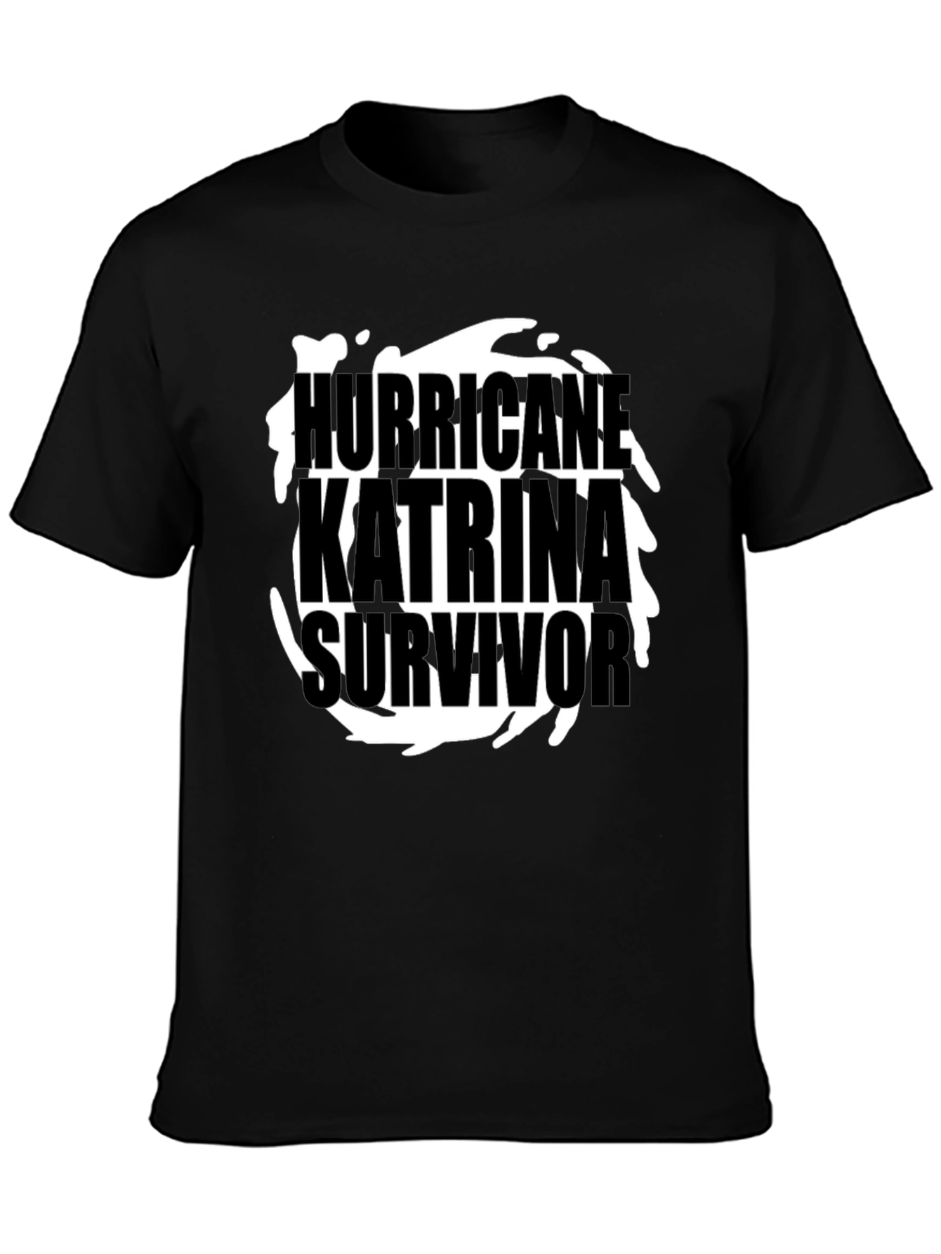 Hurricane Katrina Survivor T-Shirt - Black Graphic Tee