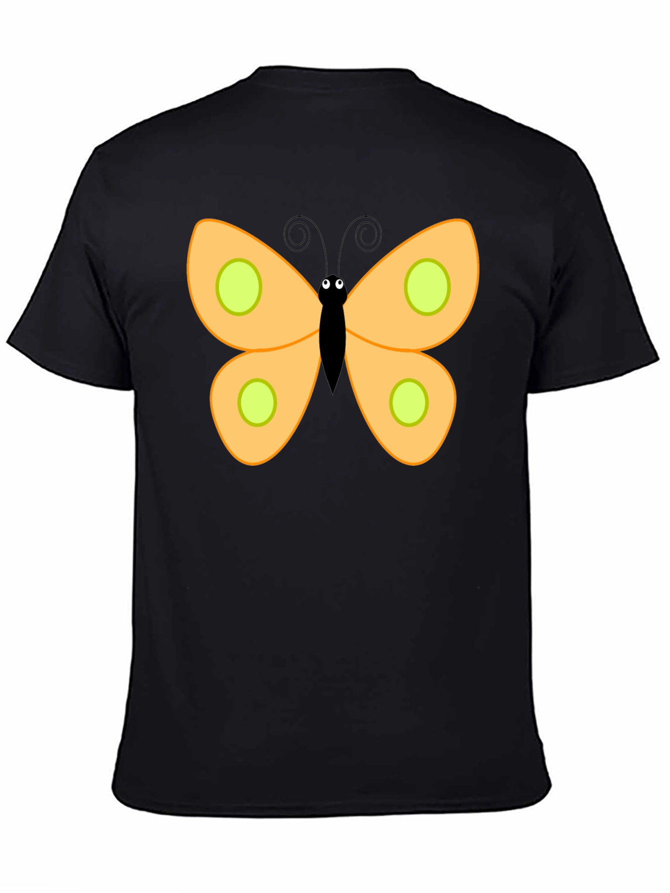 Butterfly Graphic Print Black T-Shirt