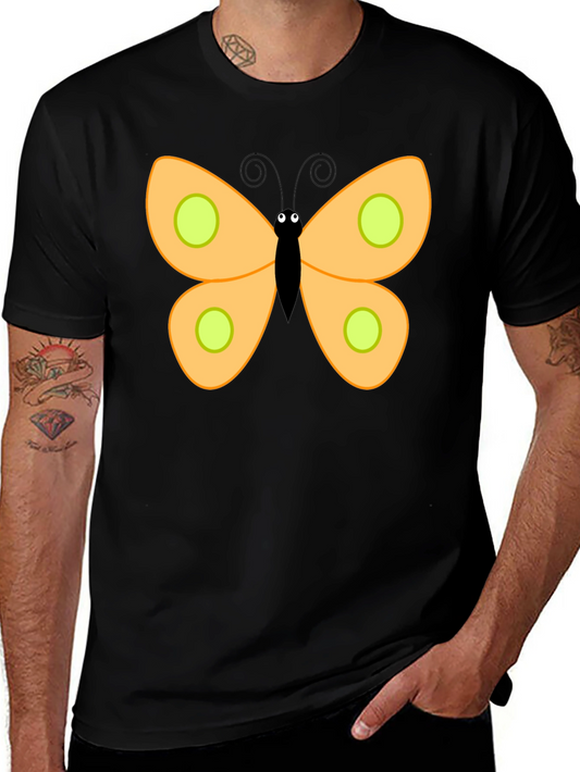 Butterfly Graphic Print Black T-Shirt