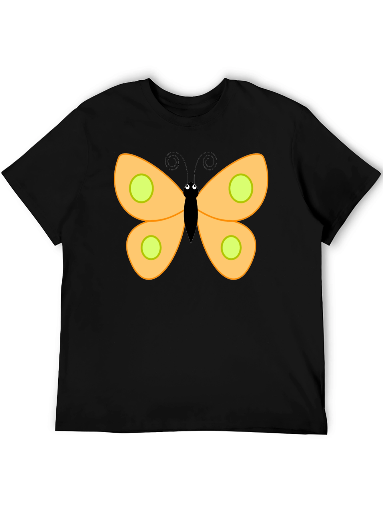 Butterfly Graphic Print Black T-Shirt
