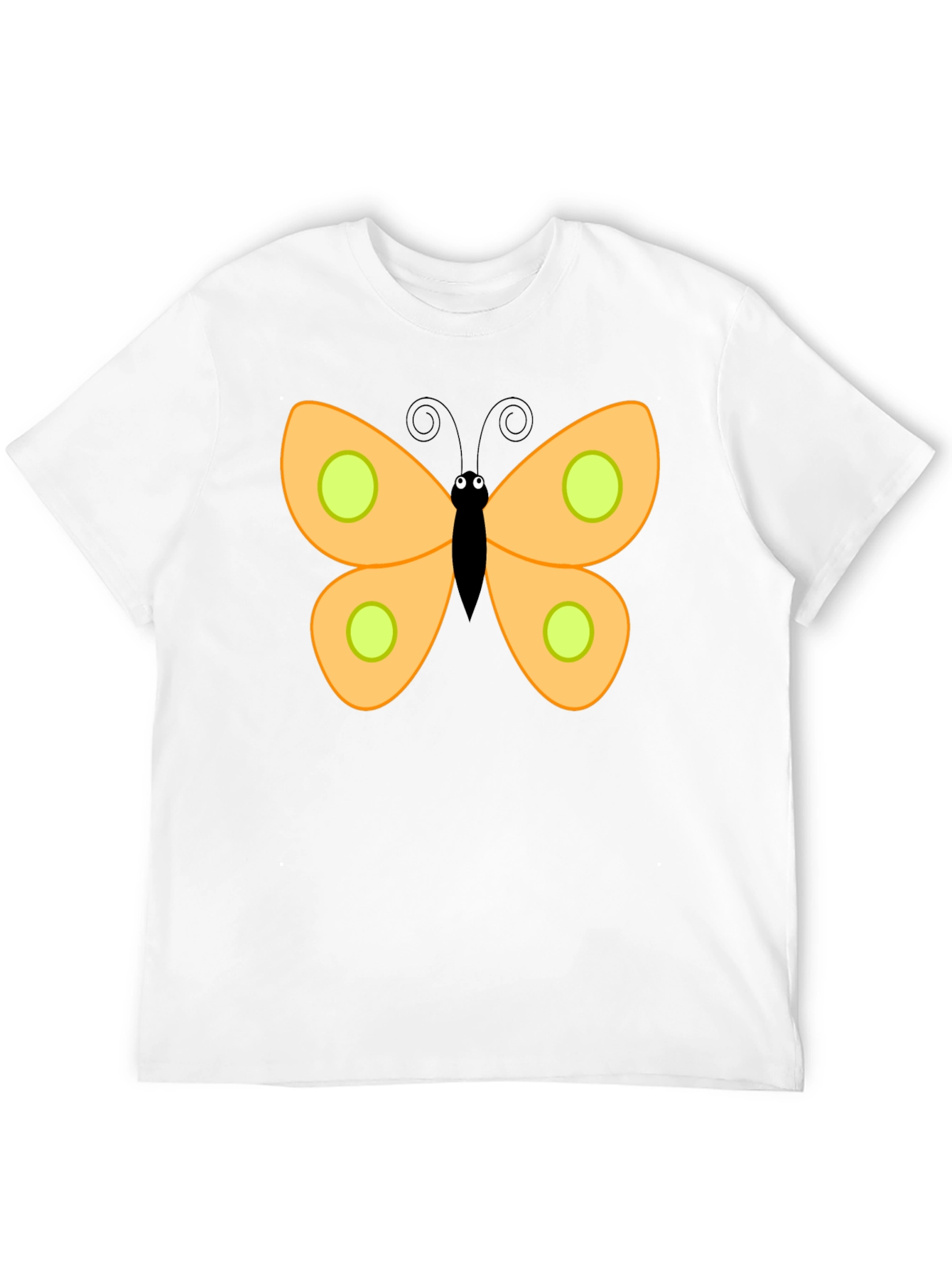 Butterfly Graphic Print Black T-Shirt