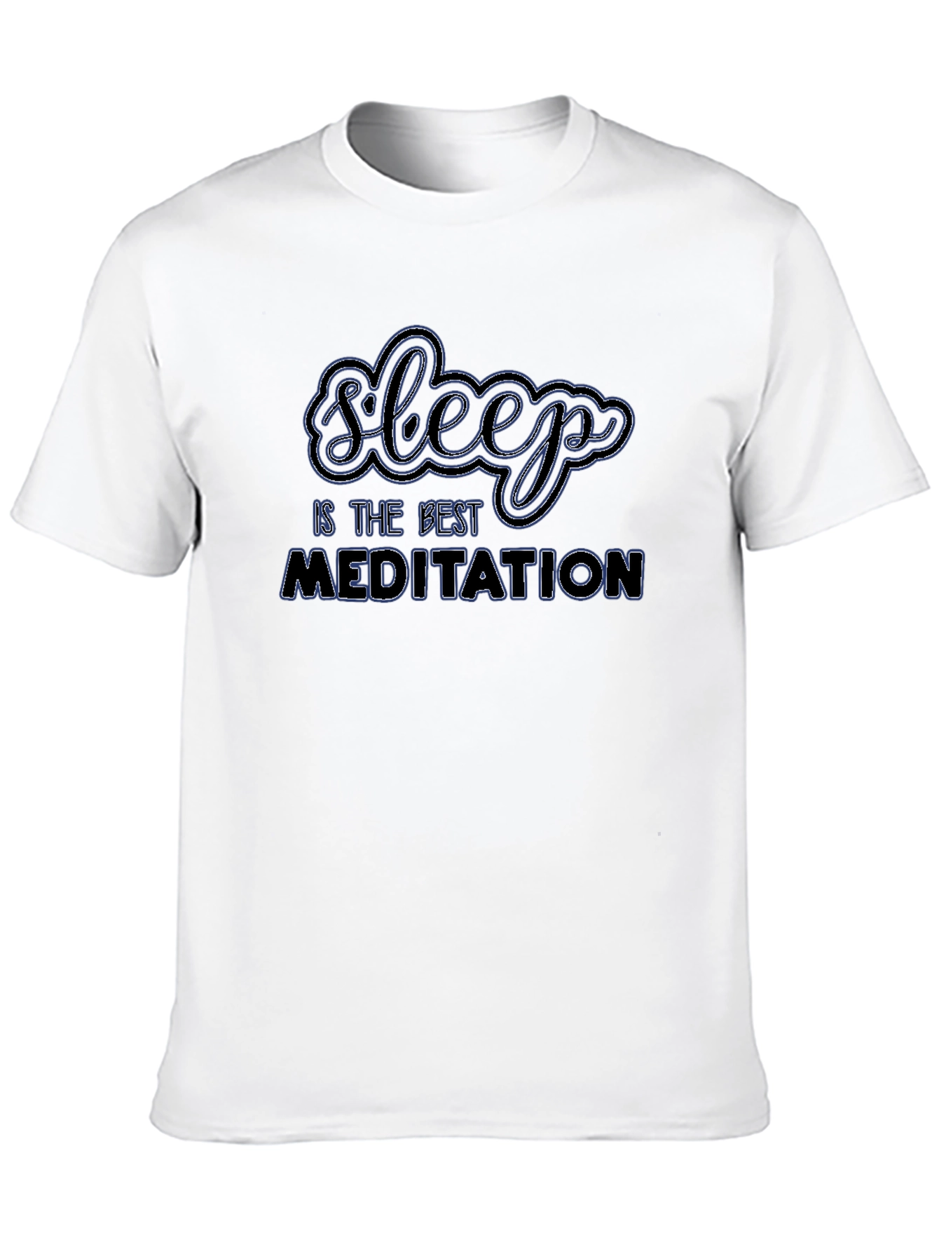 Sleep is the Best Meditation Black Graphic Tee