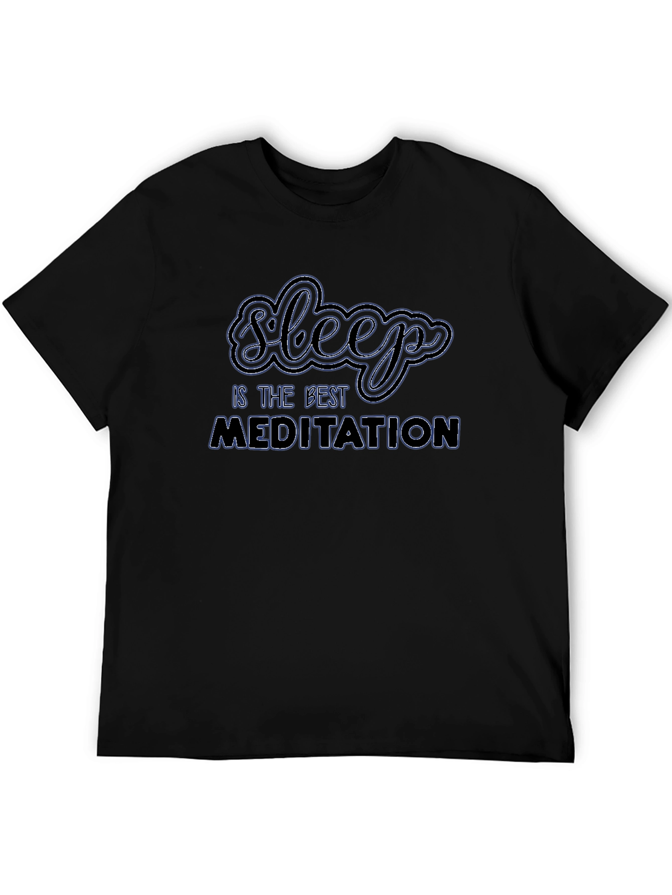 Sleep is the Best Meditation Black Graphic Tee