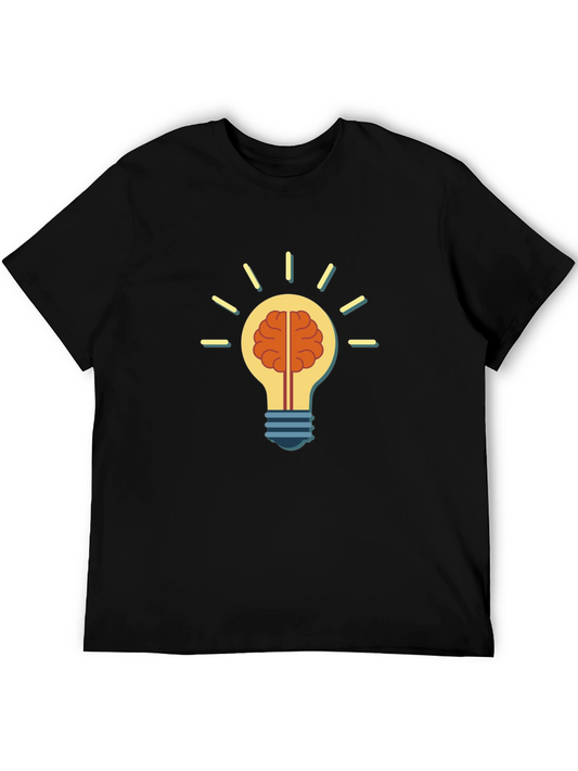 Brain Bulb Idea T-Shirt - Think Smart